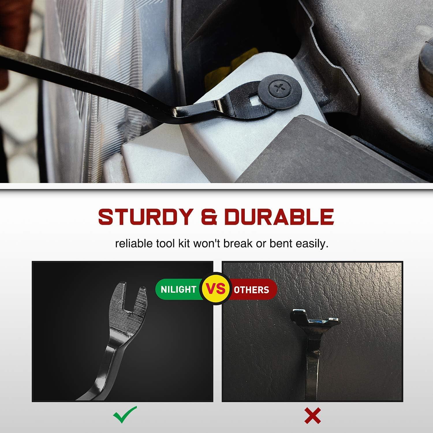 Kit 120 Clips Retención Automóvil Nilight 6.3mm a 10mm