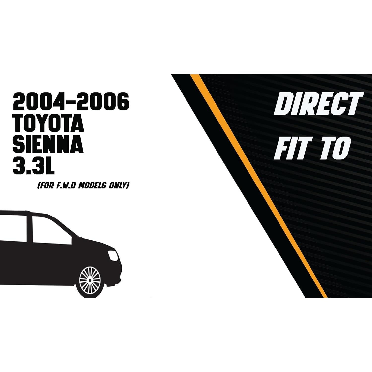 Tubo Flexible Frontal Northeastern Acero Inoxidable Toyota Sienna 2004-2006