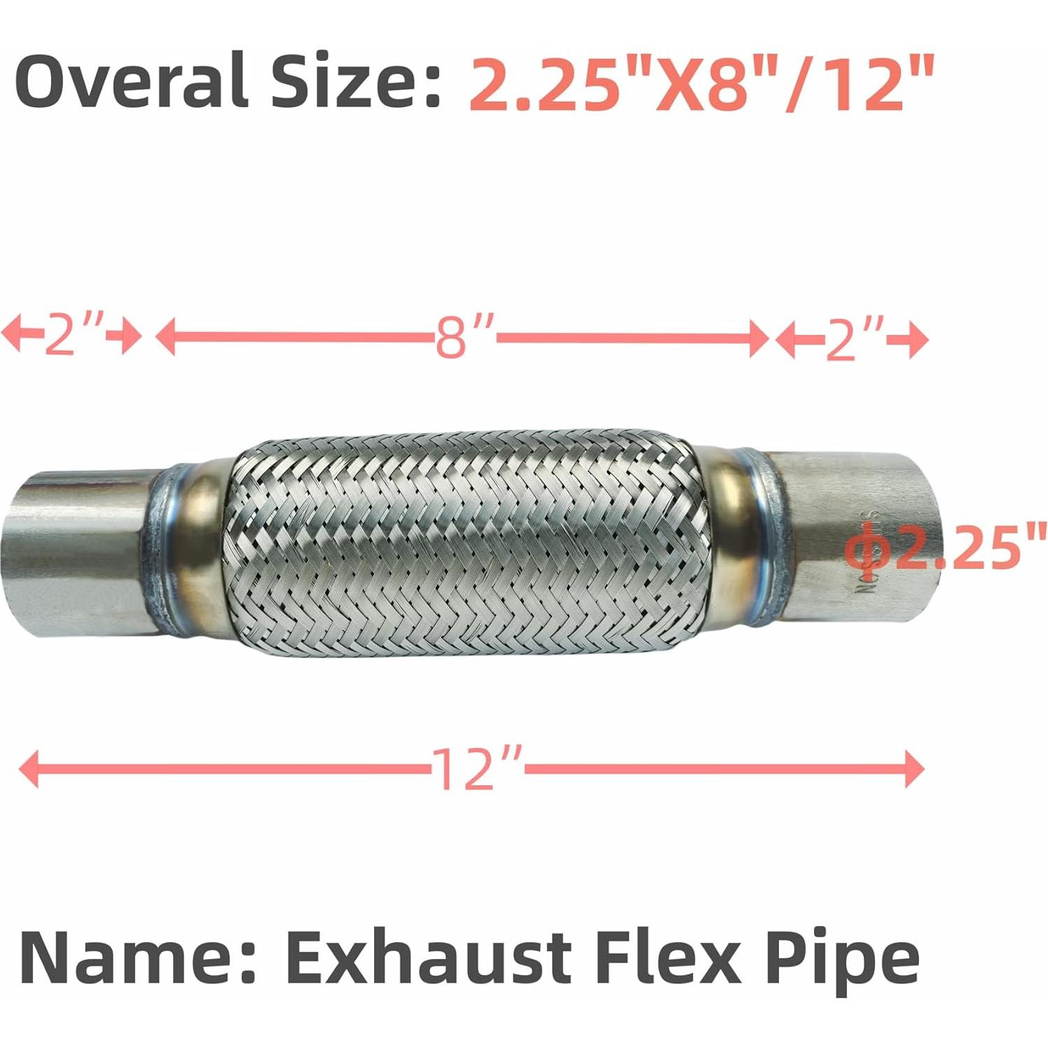 Tubo Flexible de Escape Universal Suisson 100% Acero Inoxidable
