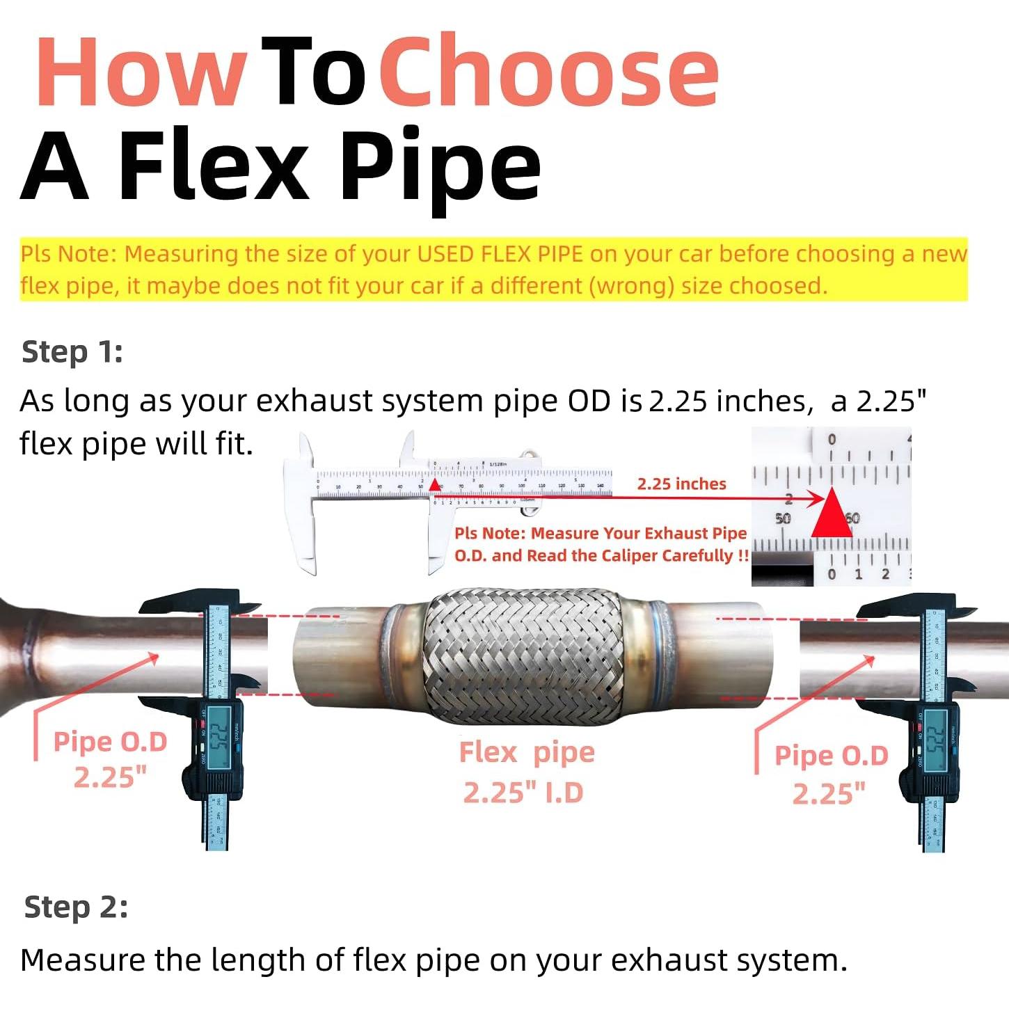 Tubo Flexible de Escape Universal Suisson 100% Acero Inoxidable