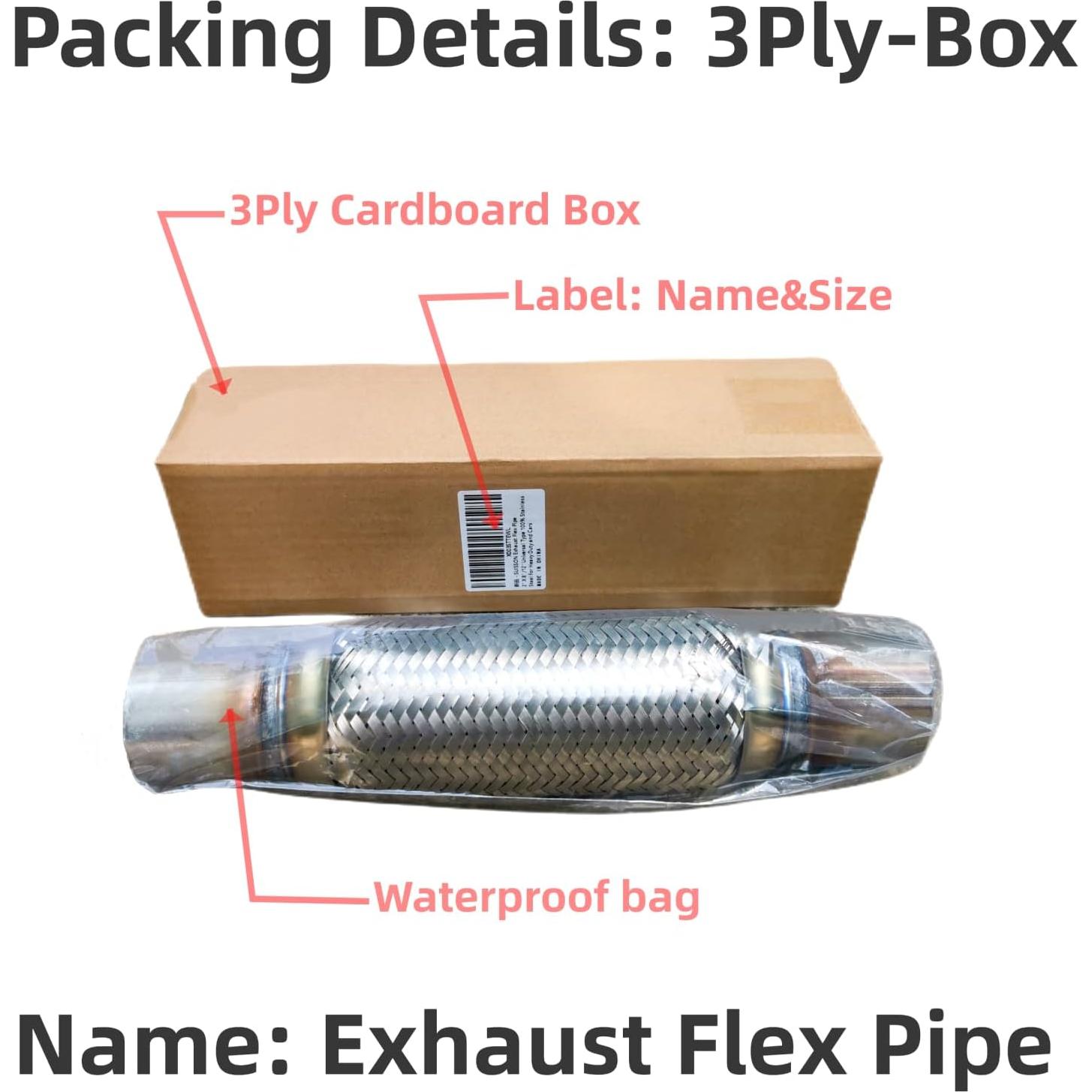 Tubo Flexible de Escape Universal Suisson 100% Acero Inoxidable