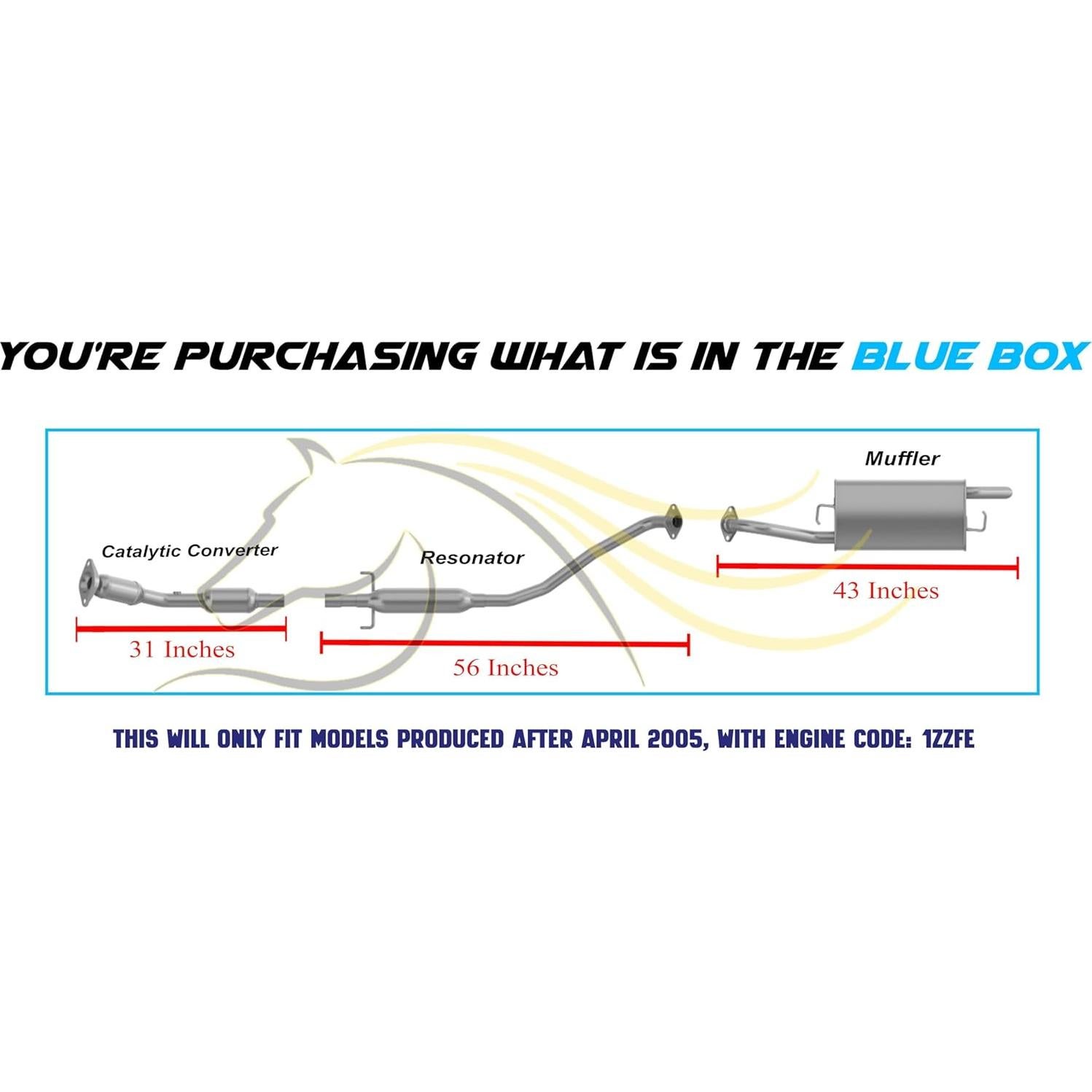 Kit de Escape Acero Inoxidable Northeastern Toyota Corolla 2005-2008