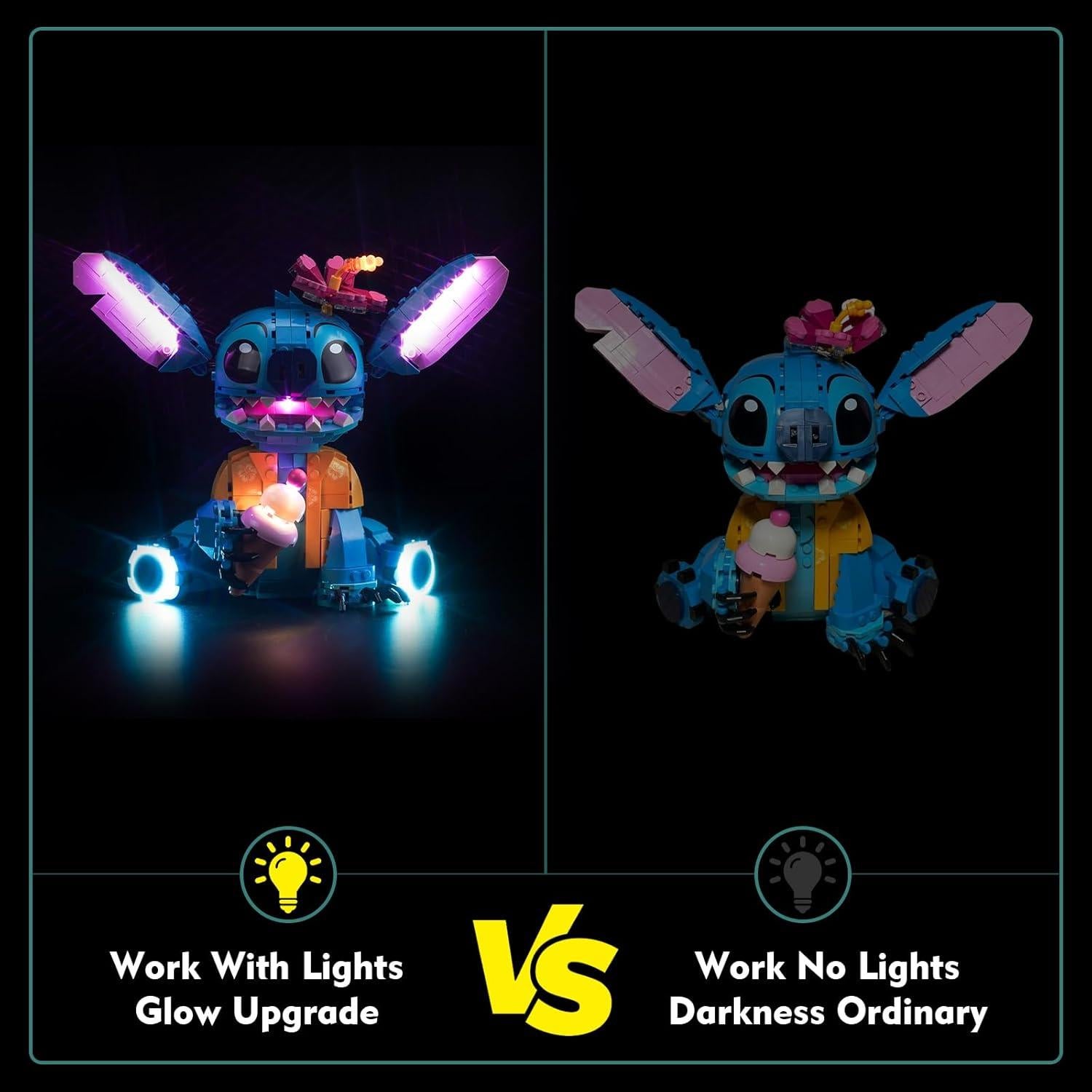 Kit de Luz LED VONADO para Lego Stitch 43249 Disney