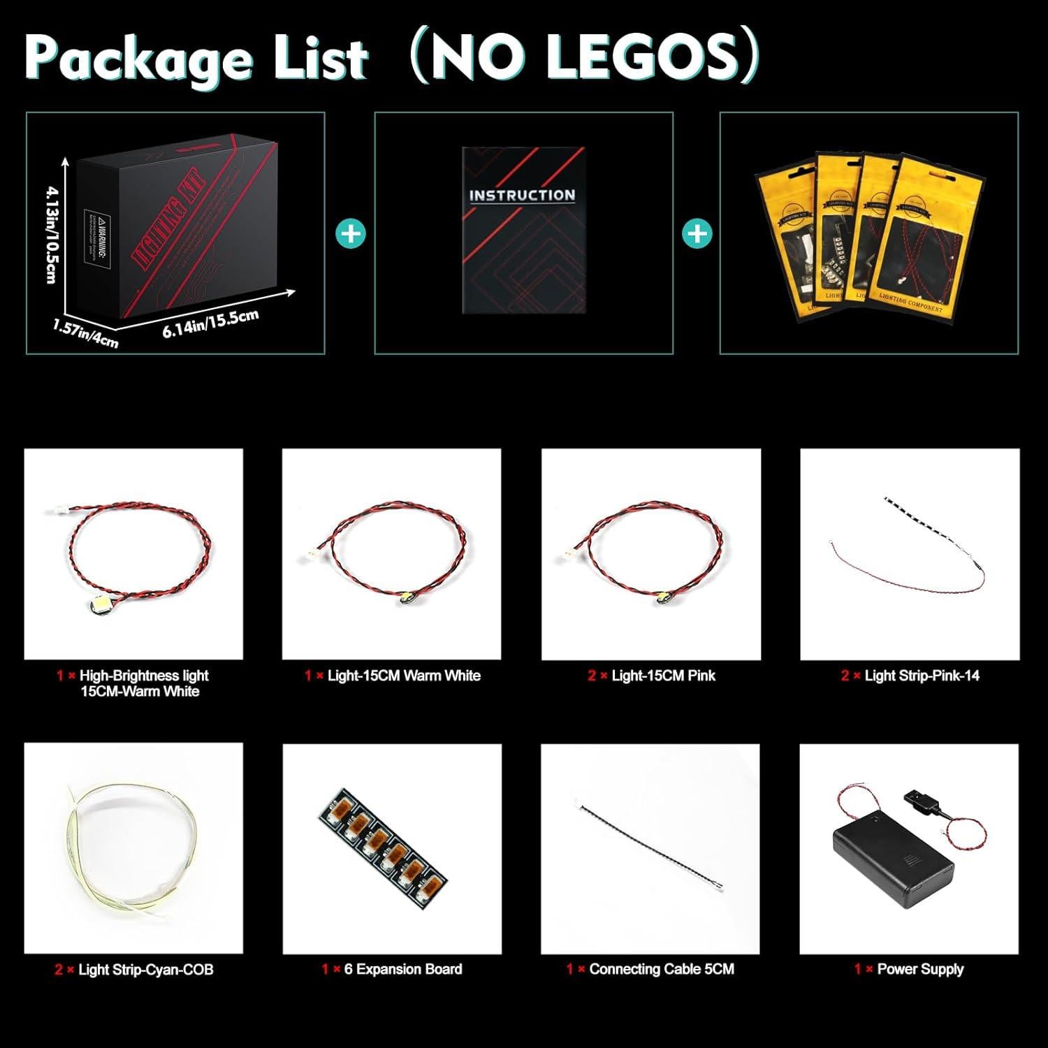 Kit de Luz LED VONADO para Lego Stitch 43249 Disney