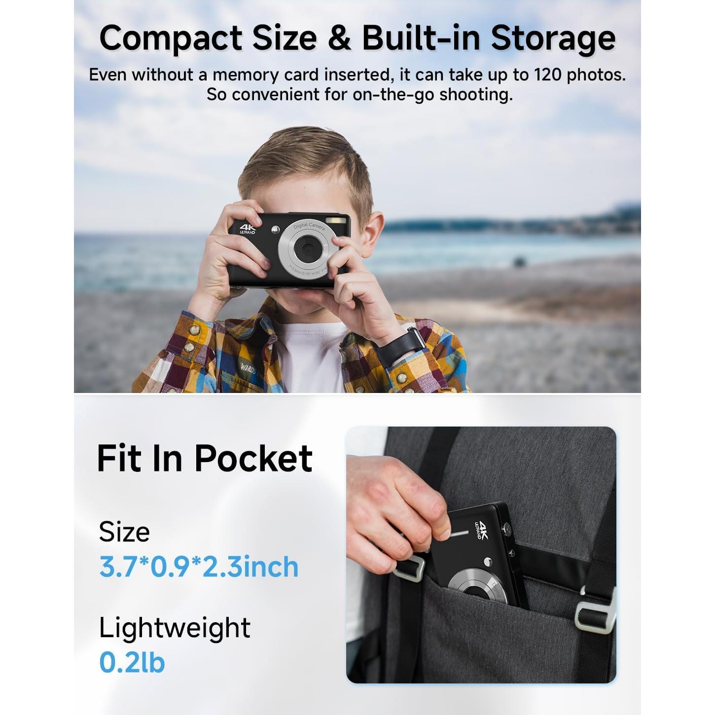 Cámara Digital Compacta SMARTKLIK DC228 44MP FHD 1080P Niños