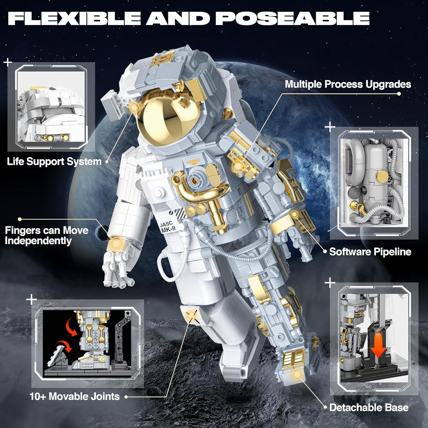 Set de Bloques de Construcción Astronauta Espacial 966Pcs