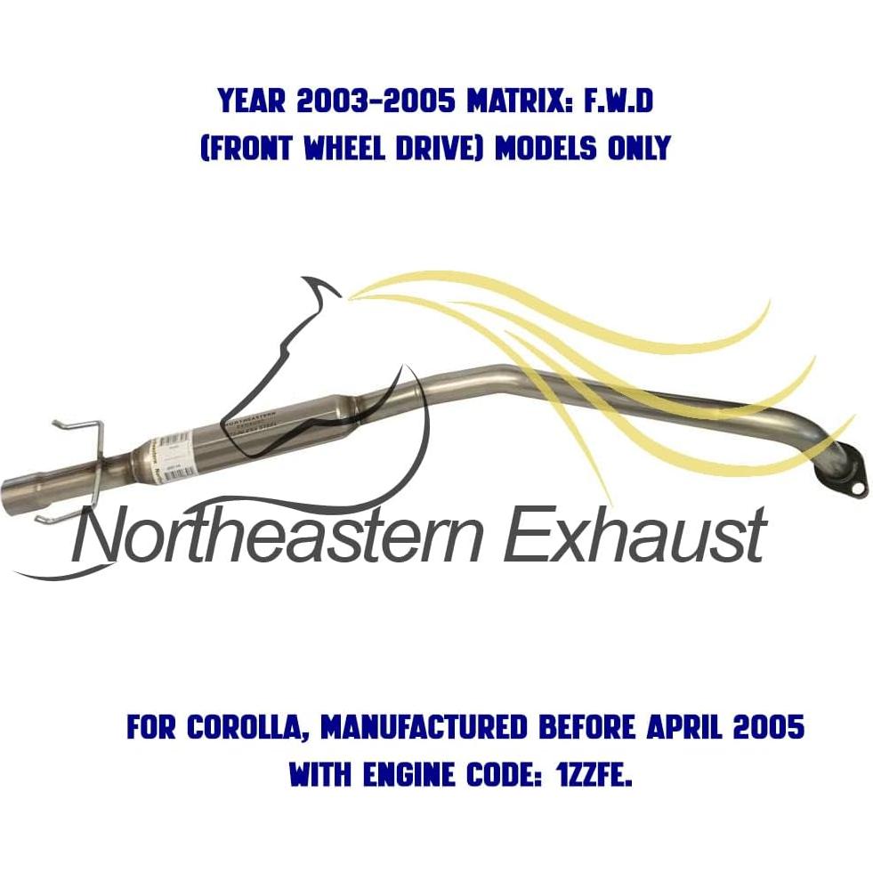 Tubo Resonador Acero Inoxidable Northeastern Toyota Corolla 1.8L
