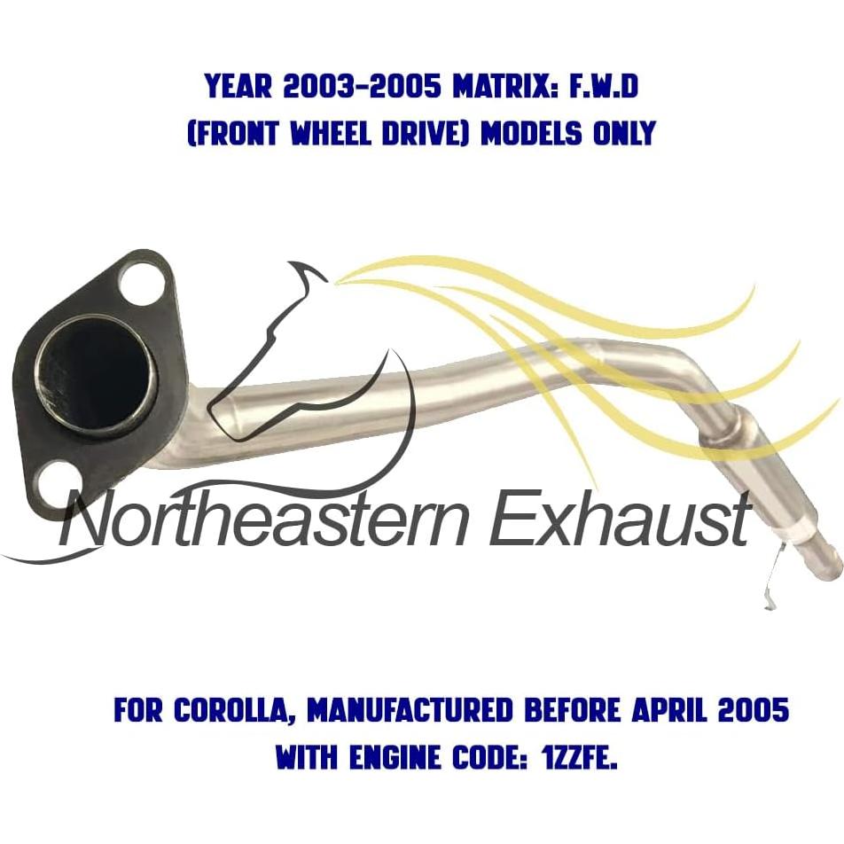 Tubo Resonador Acero Inoxidable Northeastern Toyota Corolla 1.8L