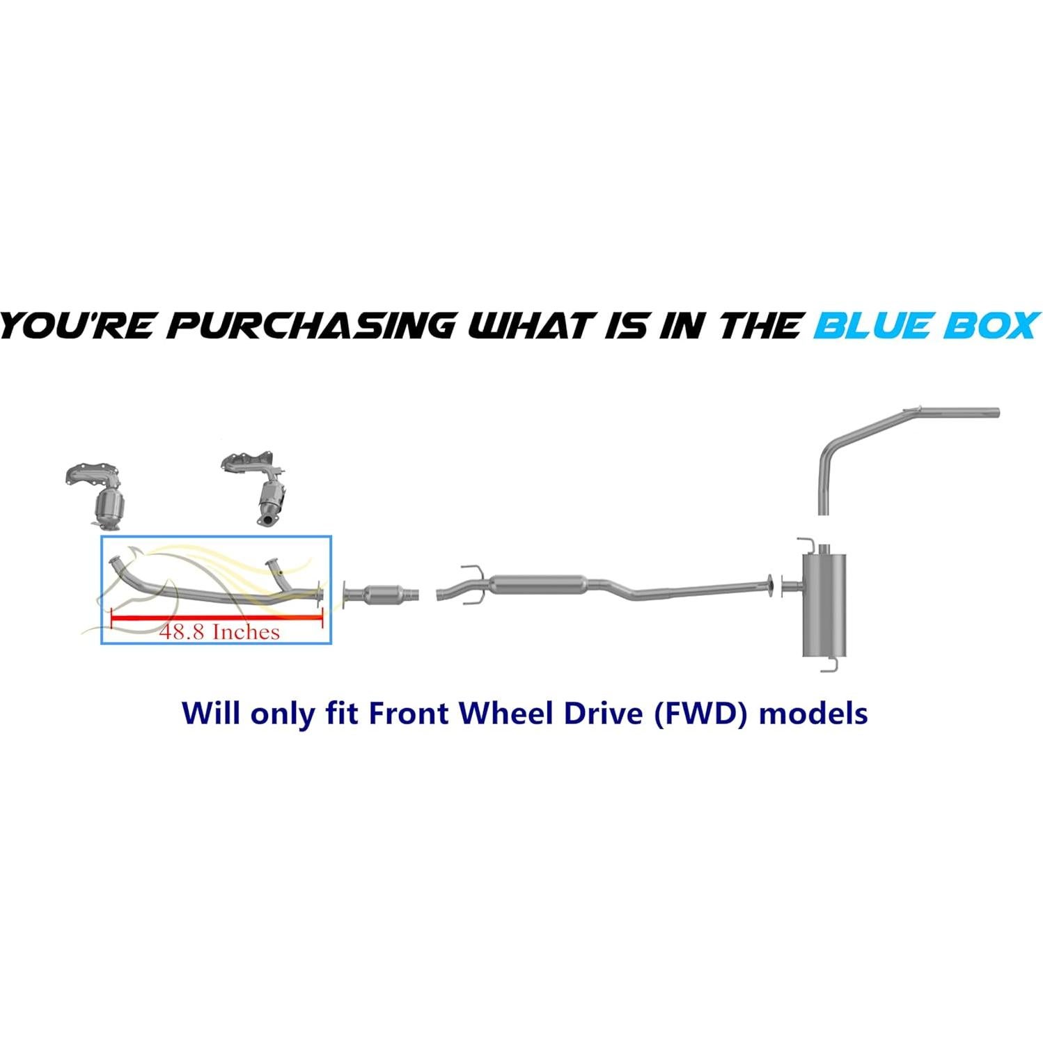 Tubería delantera de acero inoxidable Escape Northeastern para Toyota Sienna 2007-2010 3.5L