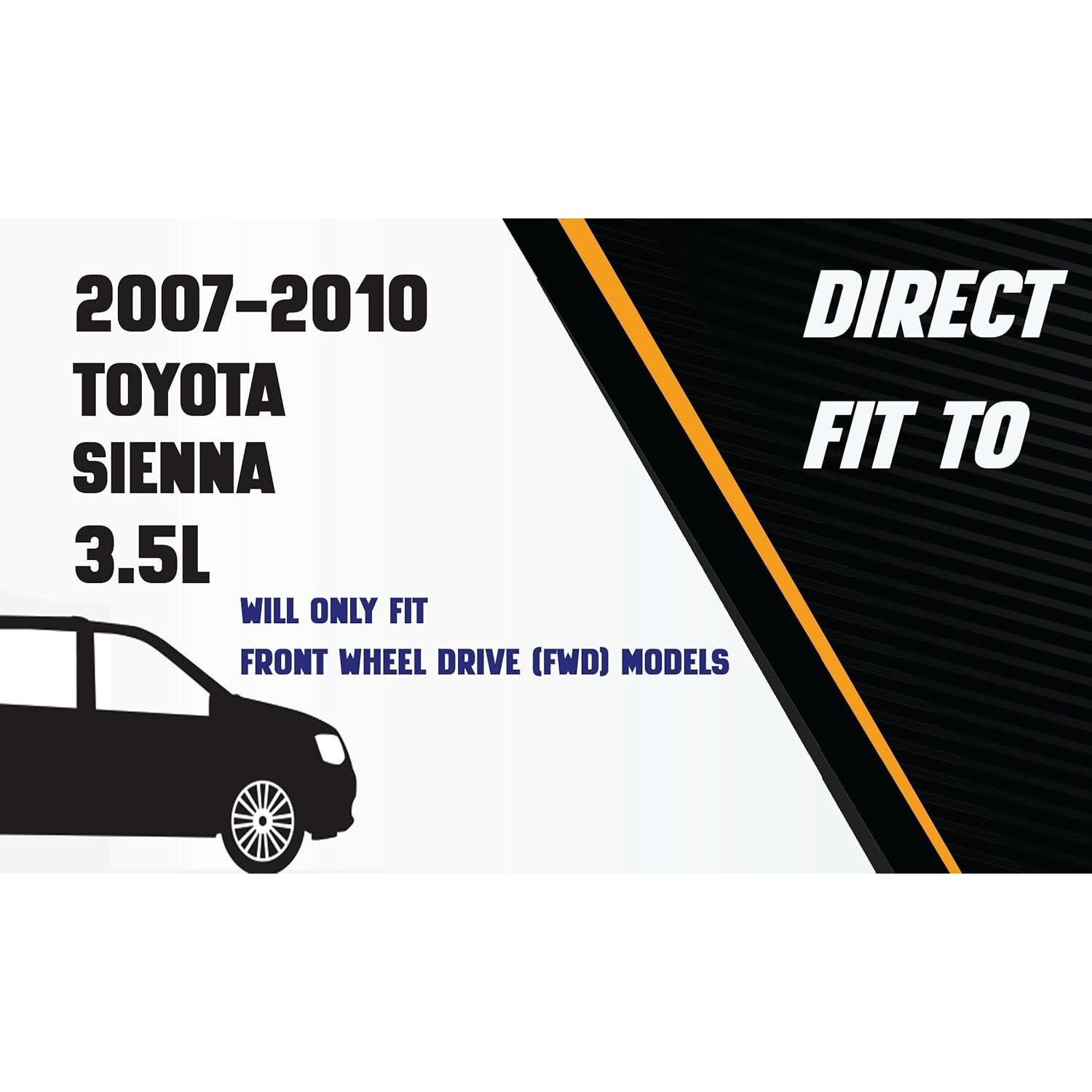 Tubería delantera de acero inoxidable Escape Northeastern para Toyota Sienna 2007-2010 3.5L