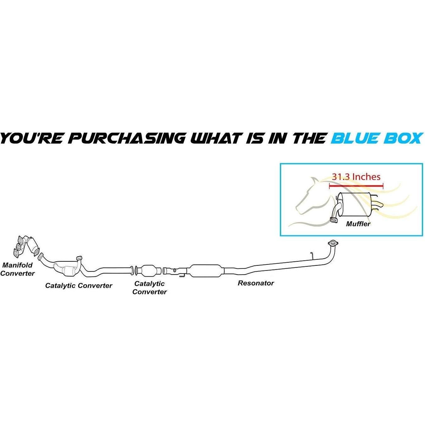 Silenciador Escape Northeastern Acero Inoxidable Lexus ES300 1999-2001 Toyota Avalon 2000-2004