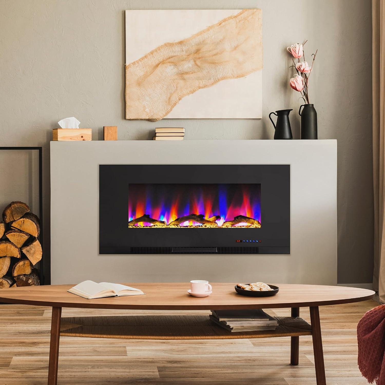 Chimenea Eléctrica Cambridge 106 cm Control Remoto Multicolor