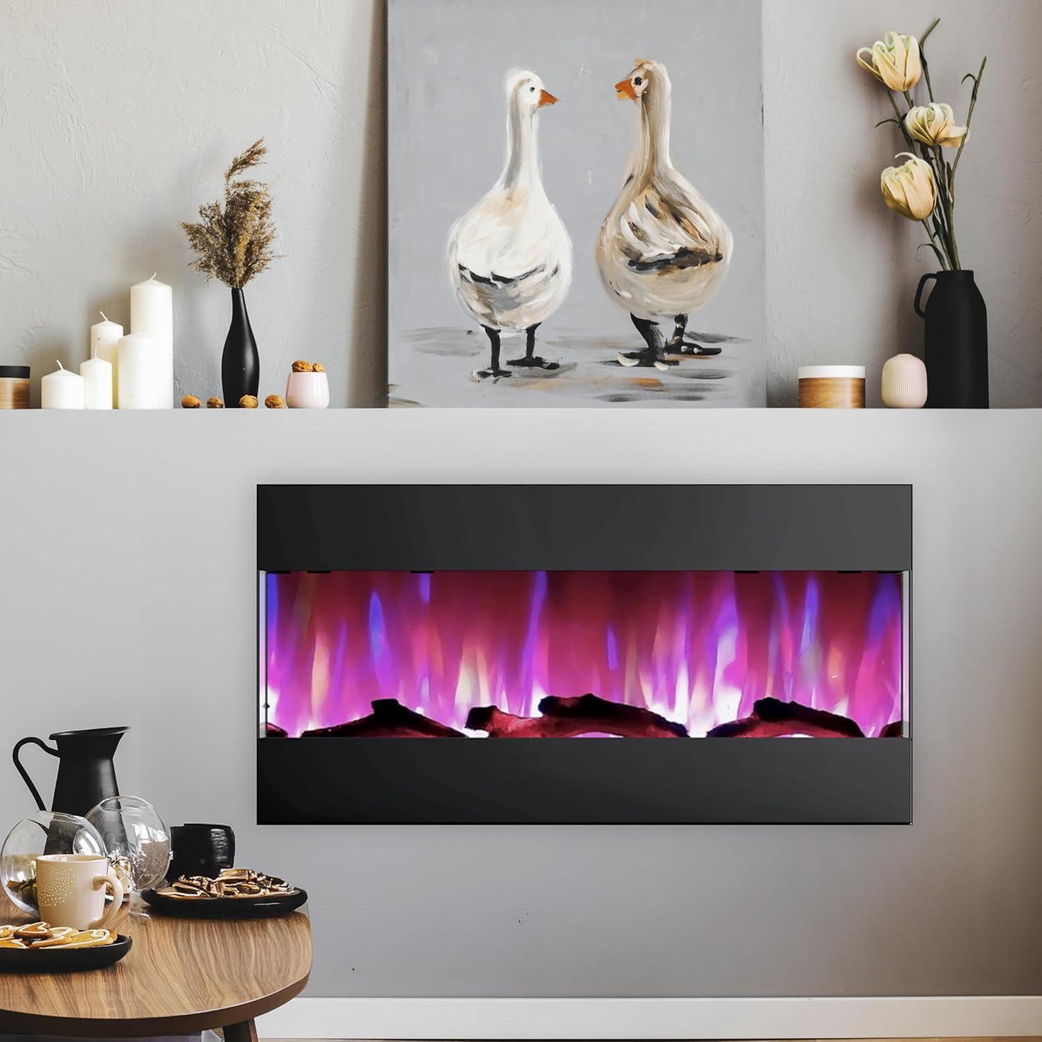 Chimenea Eléctrica Cambridge 106 cm Control Remoto Multicolor