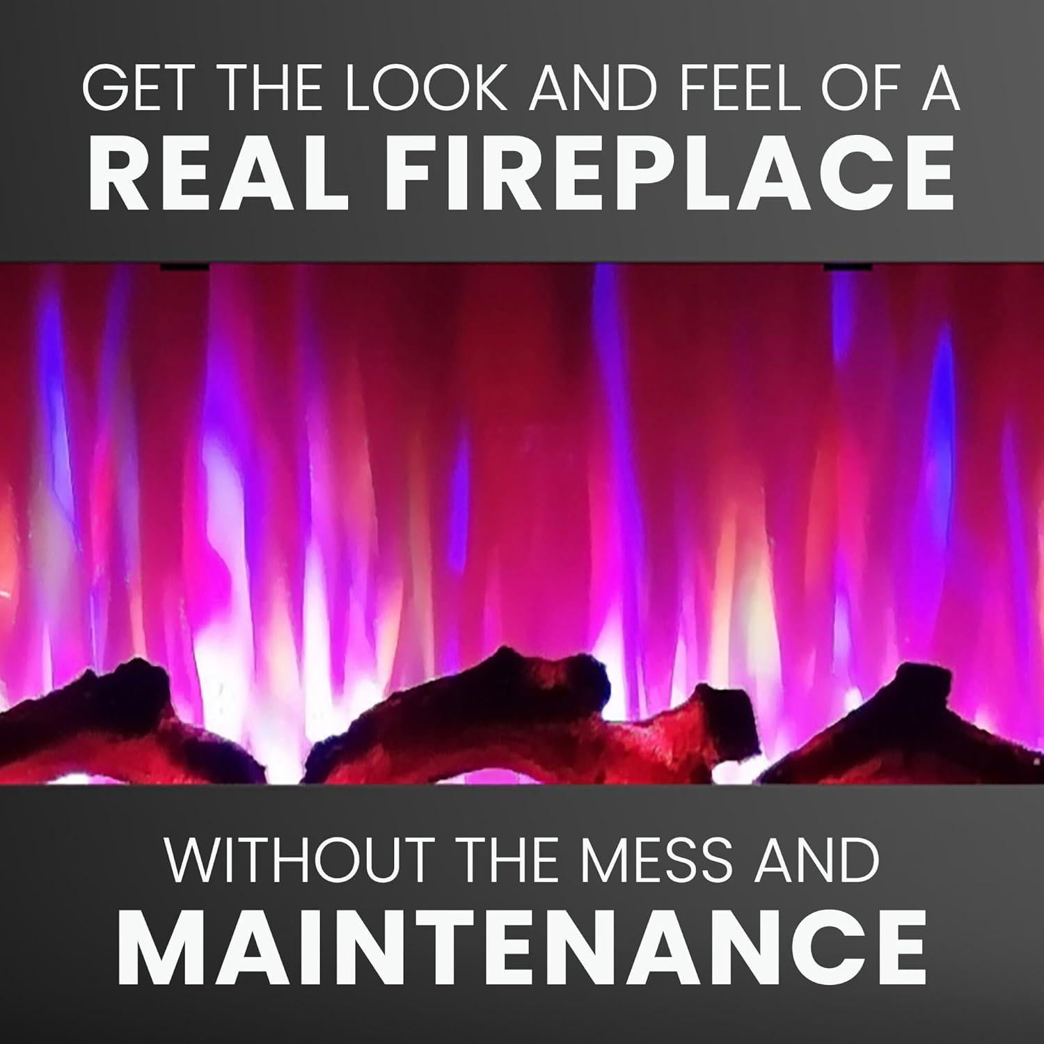 Chimenea Eléctrica Cambridge 106 cm Control Remoto Multicolor