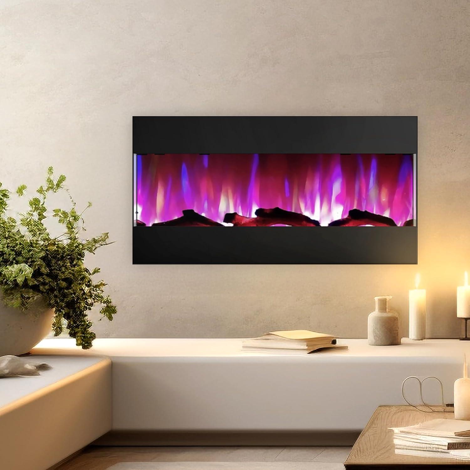 Chimenea Eléctrica Cambridge 106 cm Control Remoto Multicolor