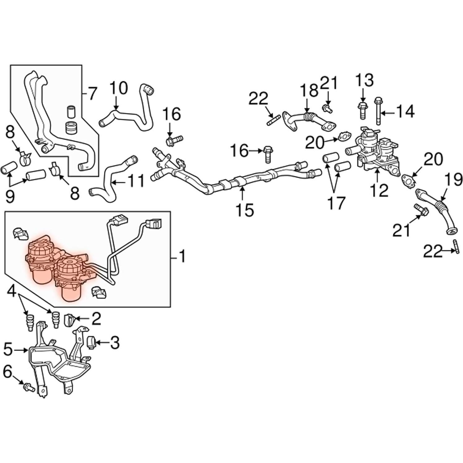 Bomba de Aire Secundaria GELUOXI 2pcs para Toyota 5.7L