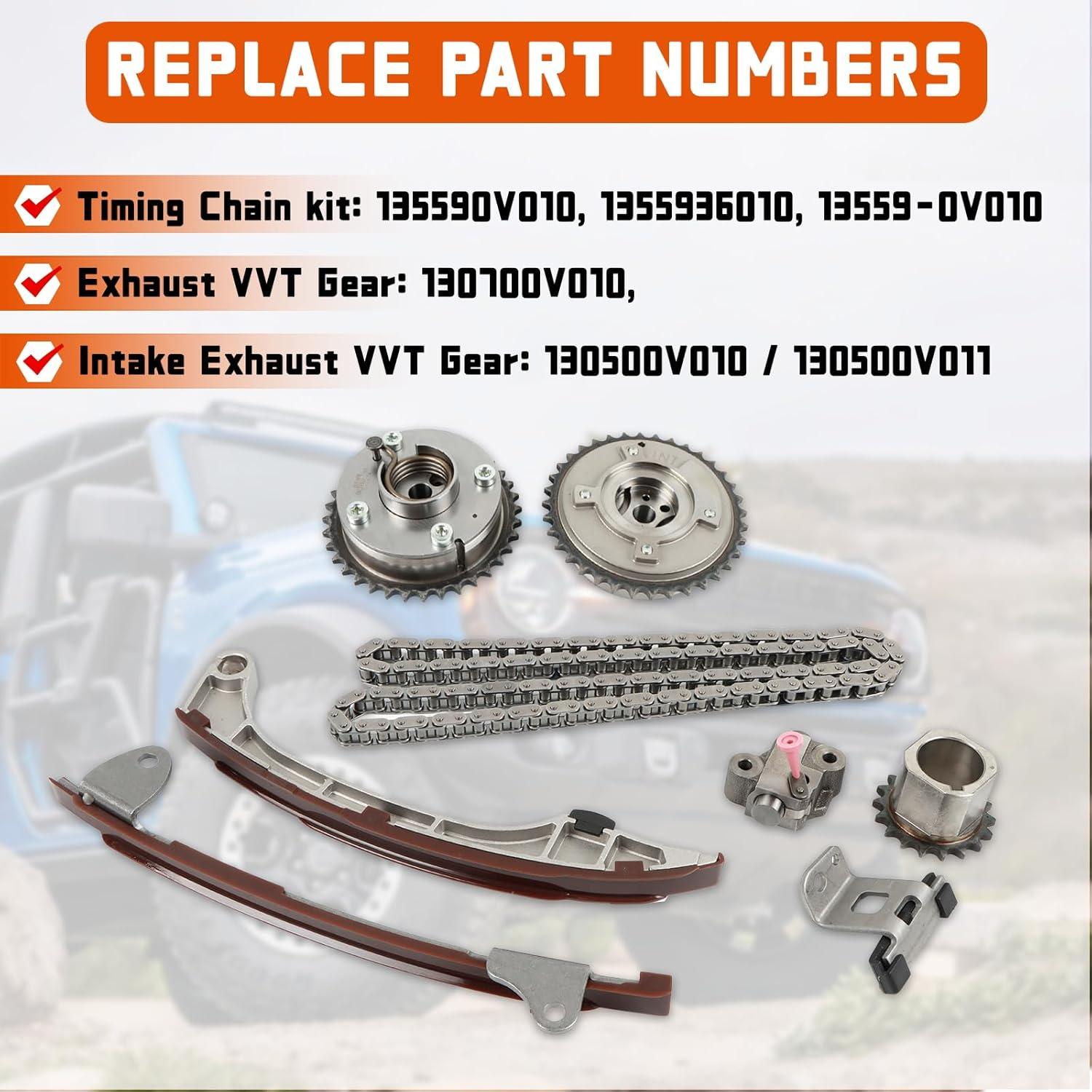 Kit de cadena de distribución Daysyore VVT 2.5L 2.7L compatible