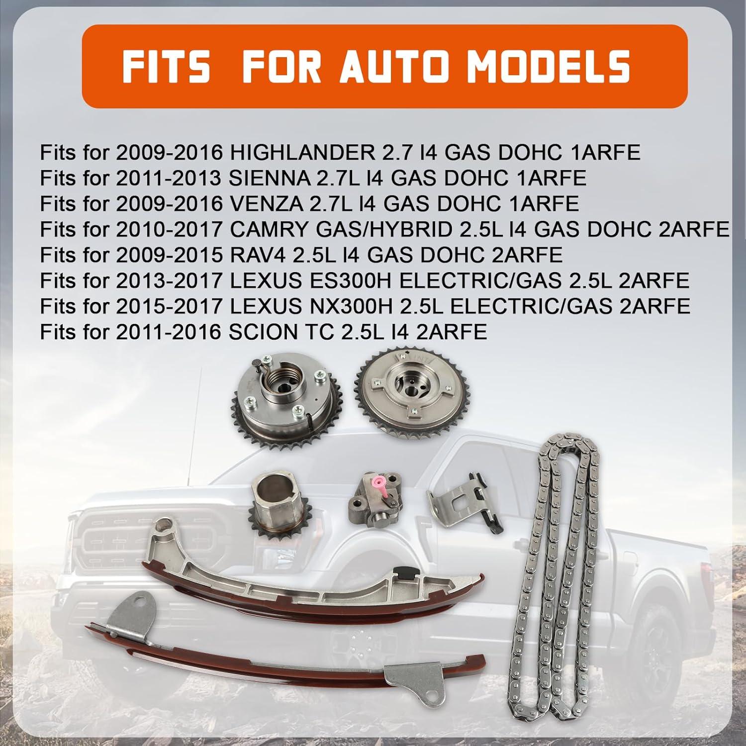 Kit de cadena de distribución Daysyore VVT 2.5L 2.7L compatible