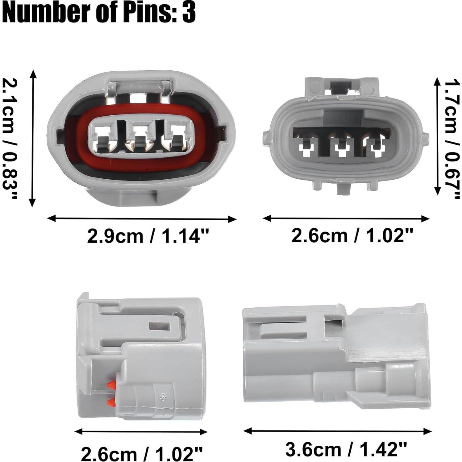 Conector Adaptador 3 Pines TS Toyota X AUTOHAUX Impermeable