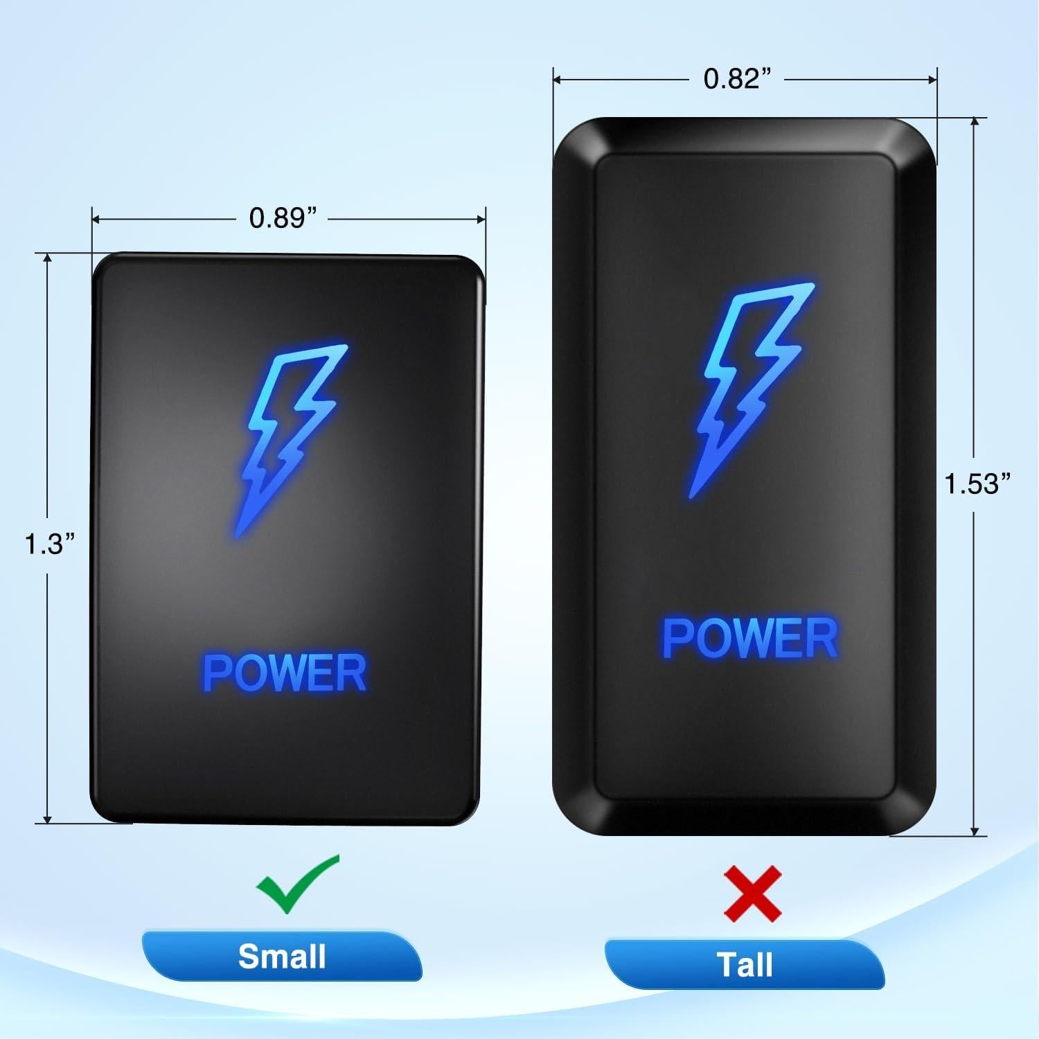 Interruptor de botón Nilight 12V ON-OFF para Toyota