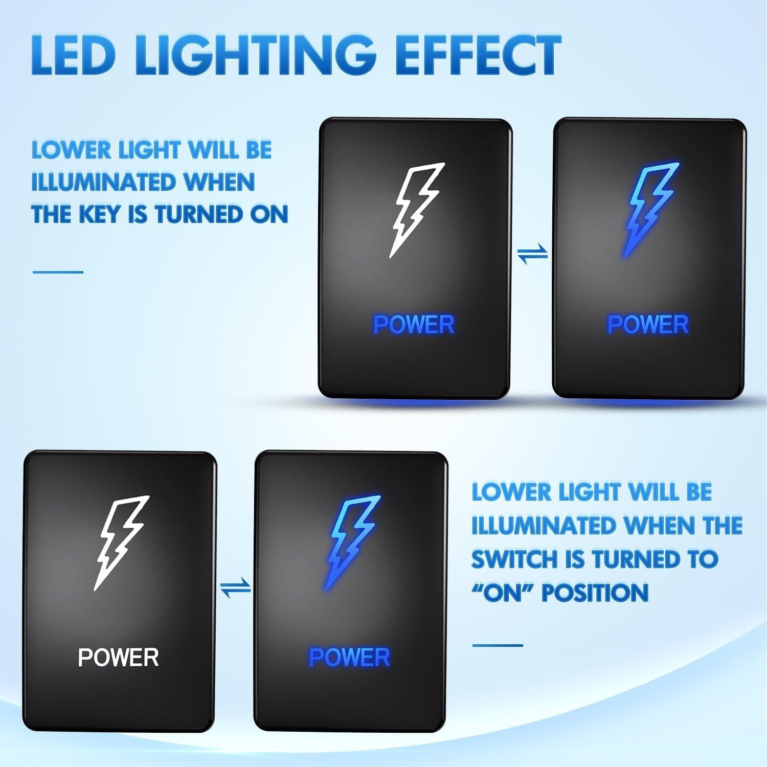 Interruptor de botón Nilight 12V ON-OFF para Toyota