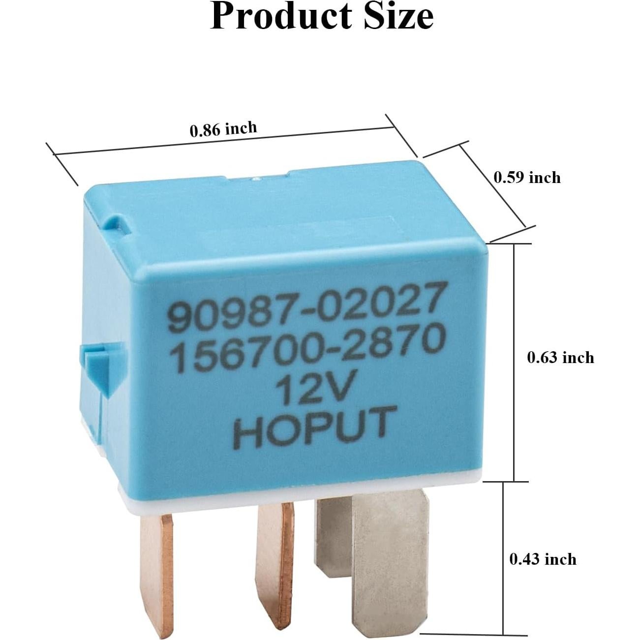 Relé de CA 4 Pines HOPUT Compatible Toyota Lexus Camry - Paquete de 4