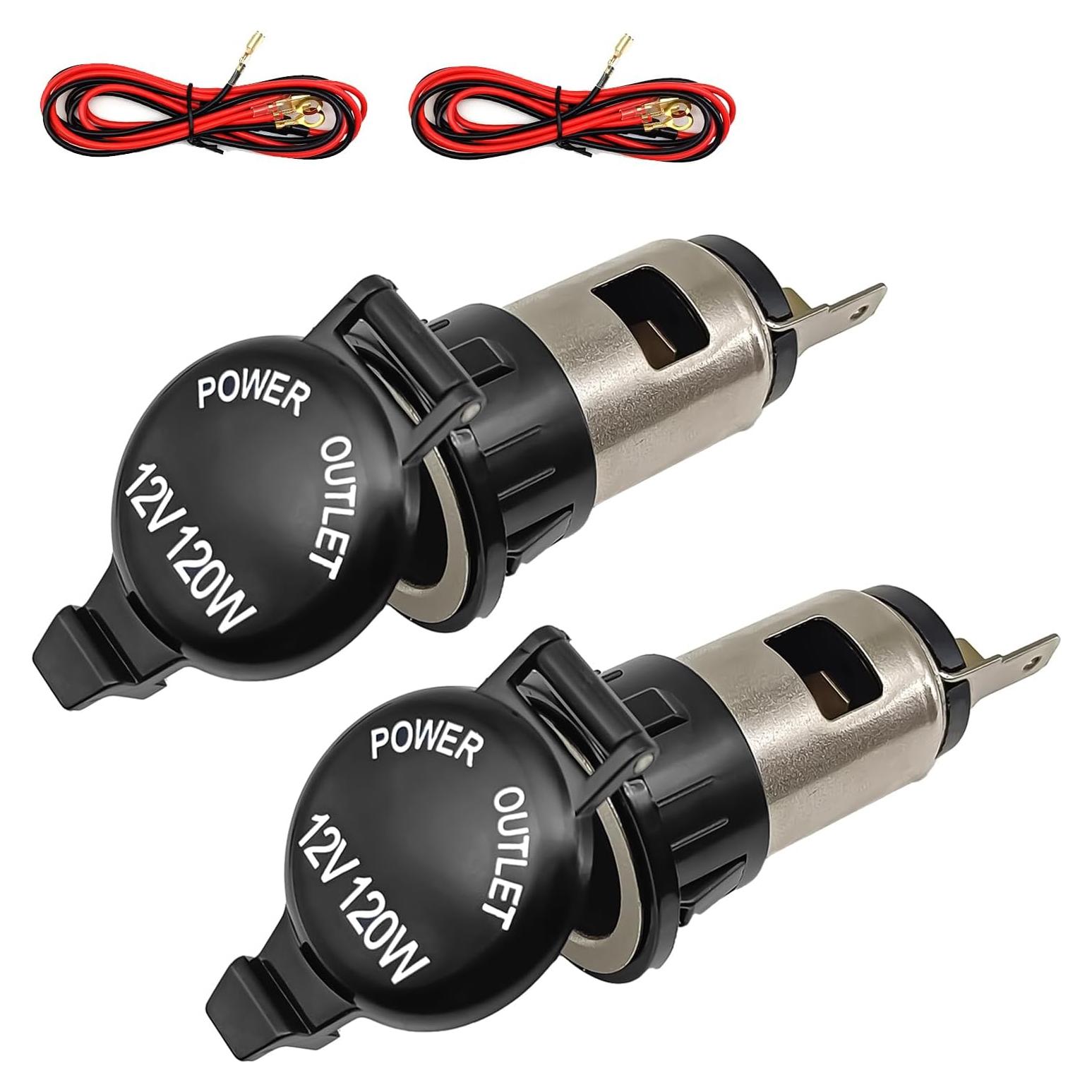 Toma de Encendedor 12V NOTISH con Cableado Impermeable - 2 Pzas