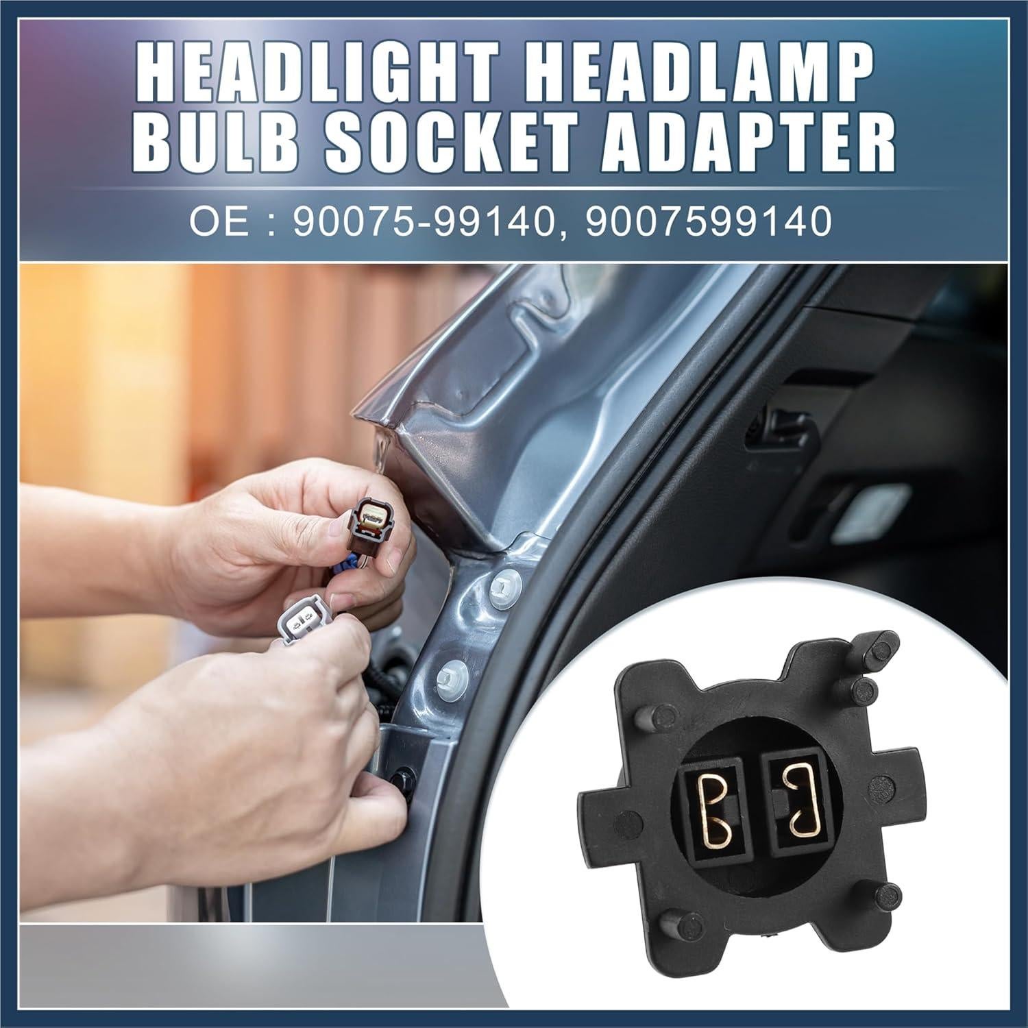 Adaptador de zócalo de bombilla INFINAUTO 90075-99140 para Toyota