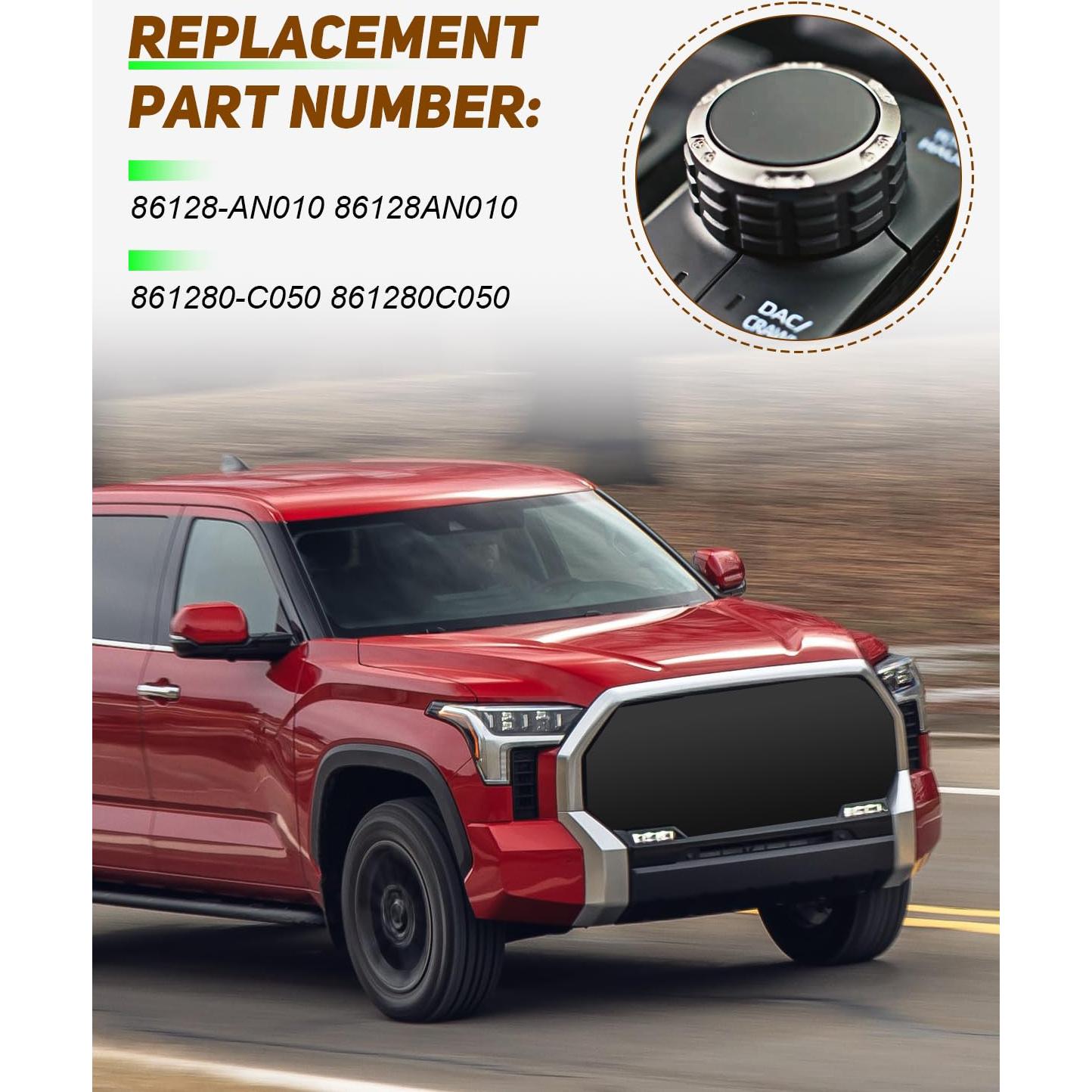 Botón de Control de Volumen para Toyota Tundra/Sequoia 14" 2022-2025