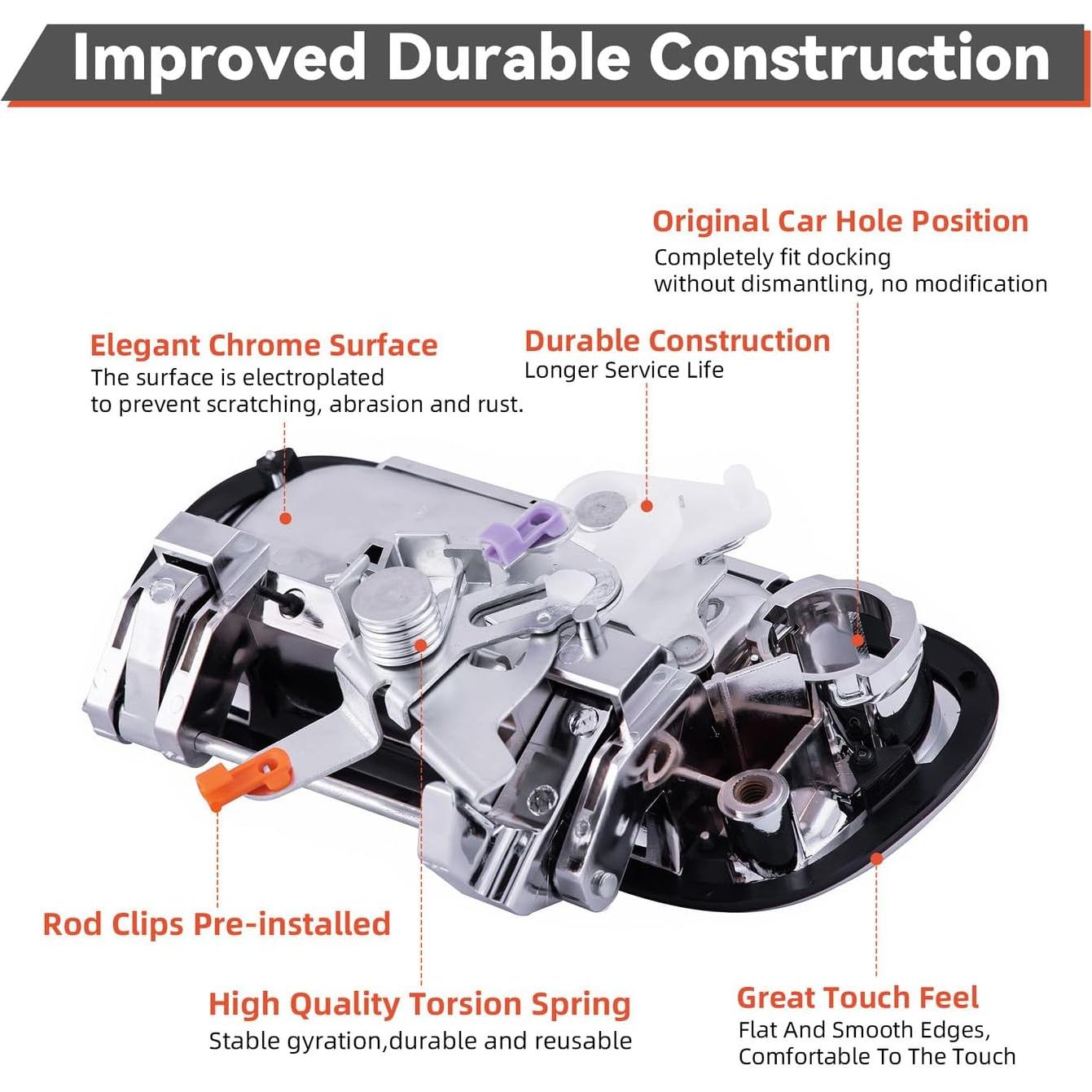 Mango de Puerta Trasera Cromado Toyota Tundra 2000-2006