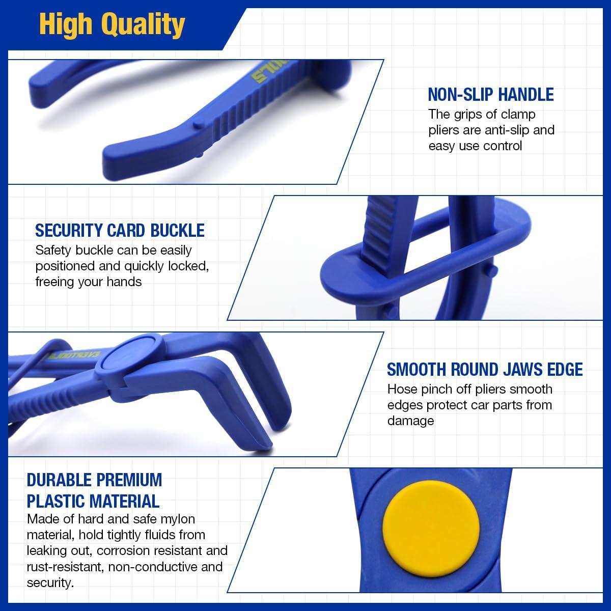 Juego de Pinzas de Abrazadera de Manguera 6 Piezas Evertools