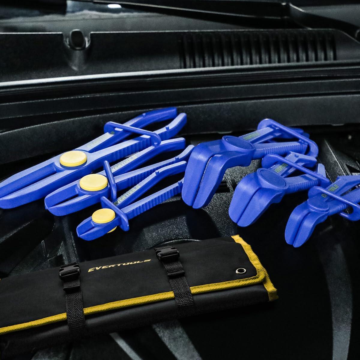 Juego de Pinzas de Abrazadera de Manguera 6 Piezas Evertools