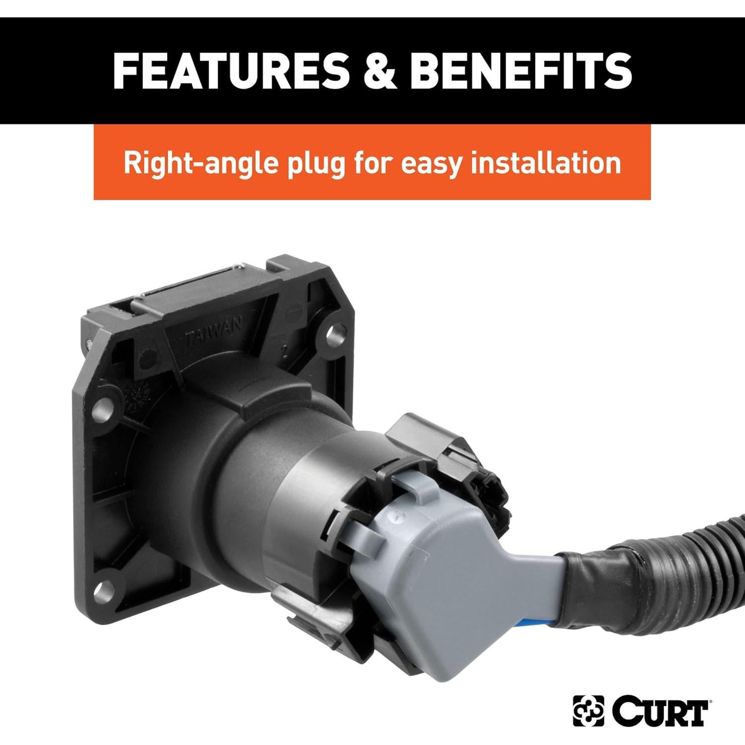 Extensión de Cableado de Remolque CURT 56070 2,13 m 7 Pines