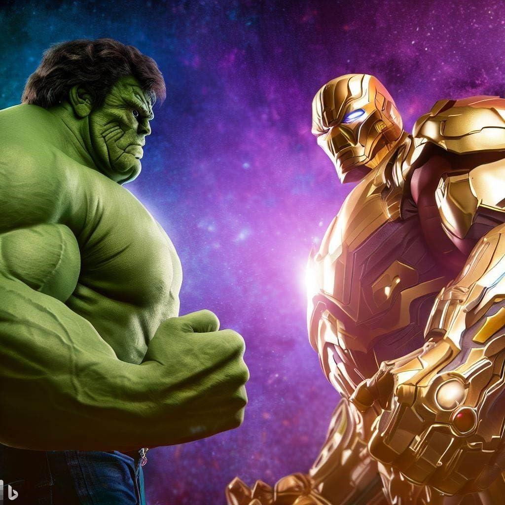 Set de Figuras de Acción HuIk vs Thano - 2 Piezas - 7.6 cm