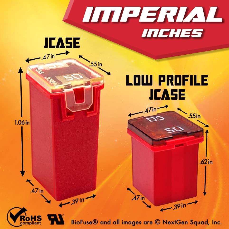 Juego de Fusibles JCASE y LP 20 Piezas 20A a 60A BioFuse