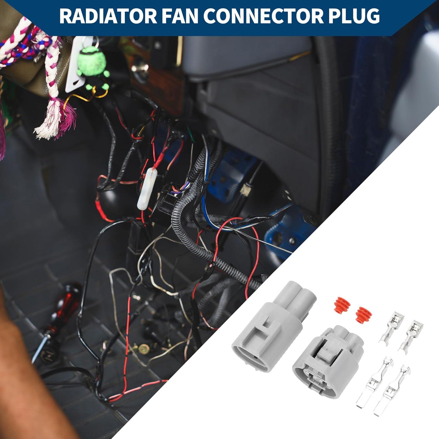 Conector Ventilador Radiador Hihaha 2 Pines Gris Impermeable