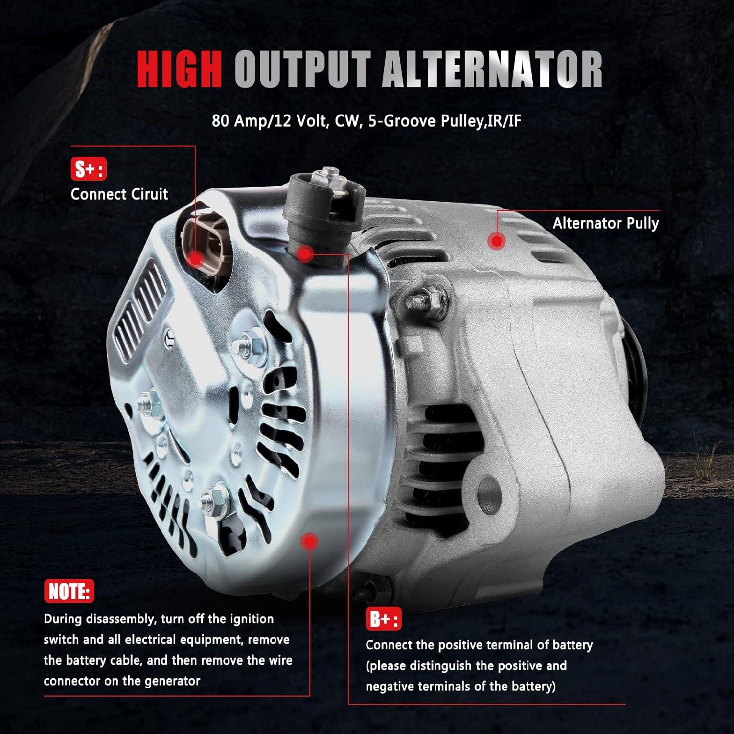 Alternador GDSMOTU 80Amp 12Volt para Camry 1997-2001