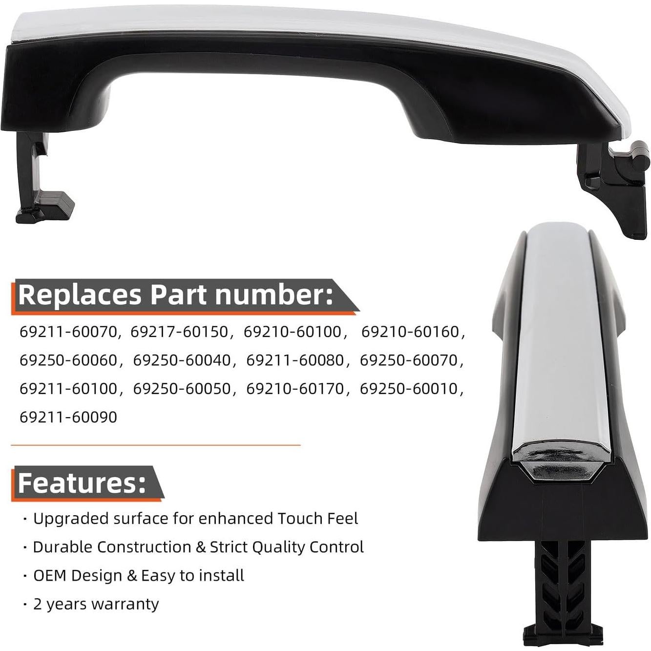 Kit de Manijas de Puerta Exterior Cromadas DEAL 4pcs Toyota 4Runner Lexus GX460