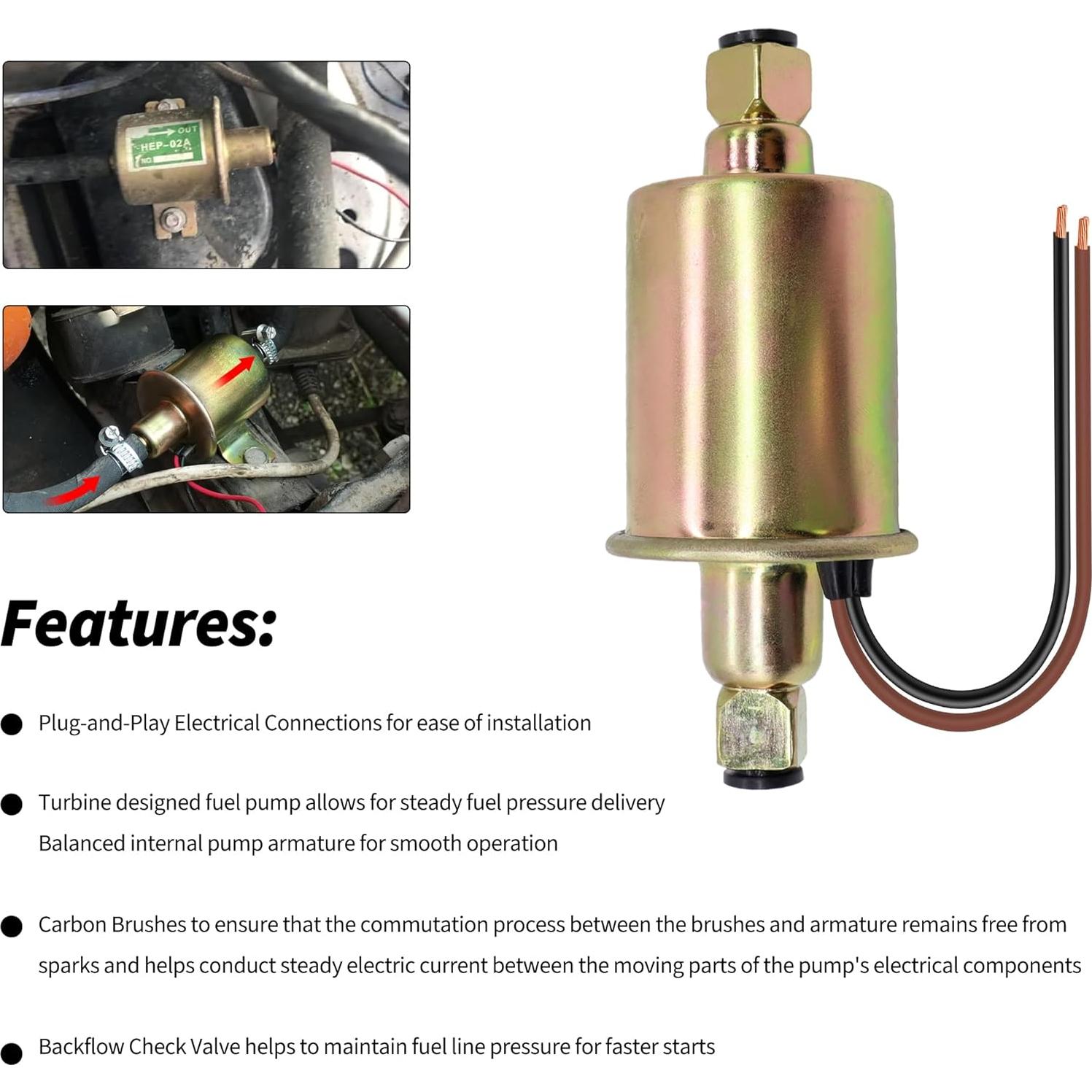 Bomba de combustible eléctrica OXCANO K4084 0.55 kg 2.5-4.5 PSI