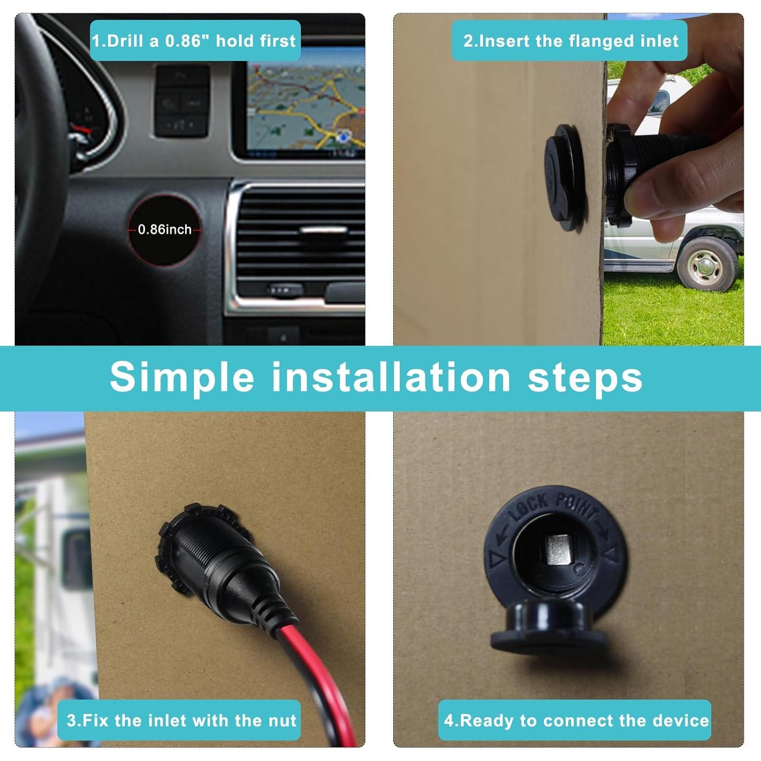 Toma de Encendedor 12V/24V SPARKING con Cable 60cm