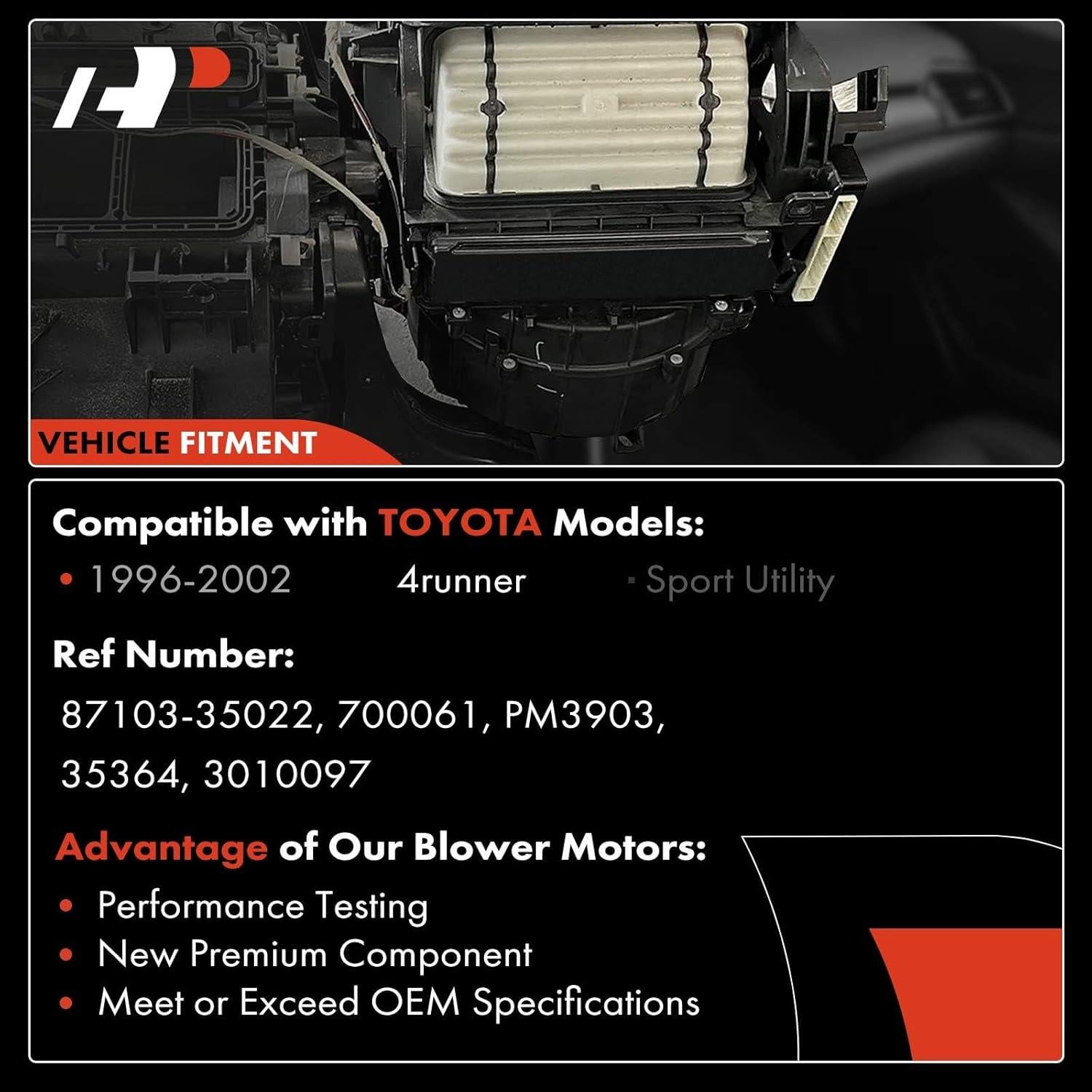 Motor de Soplador de Calefacción A-Premium para Lexus/Toyota