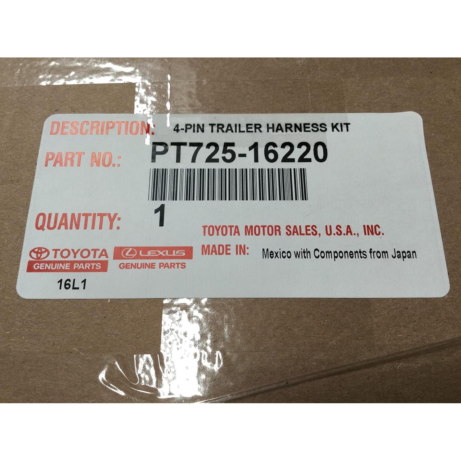 Arnés de Remolque Toyota Genuine PT725-16220 para Corolla Cross