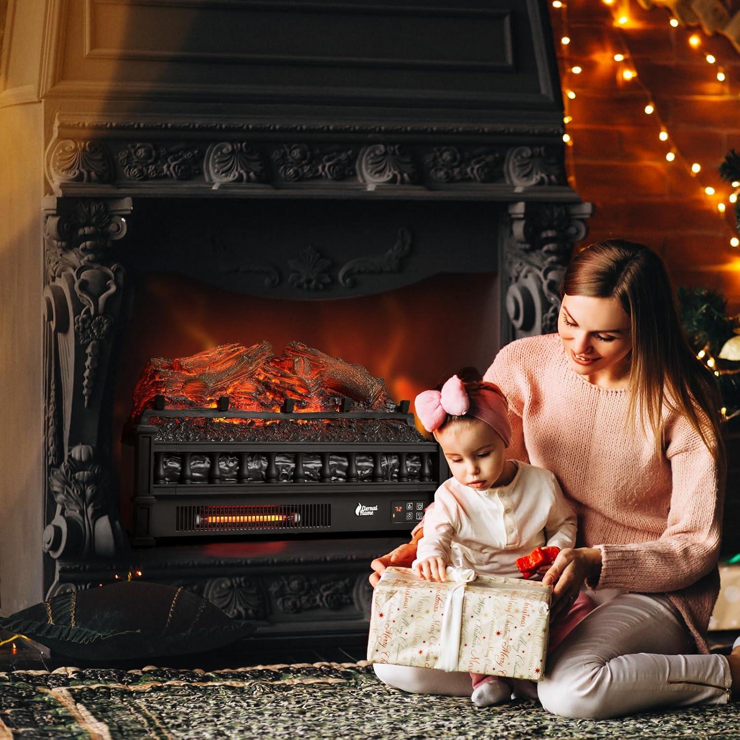 Chimenea Eléctrica TURBRO Llama Eterna 1500W Control Remoto