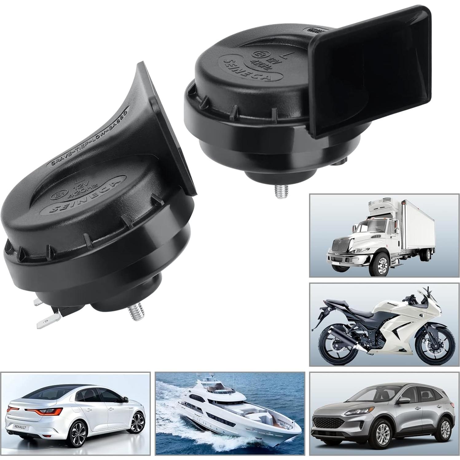 Kit de bocina de caracol eléctrica SEINECA 12V 130dB