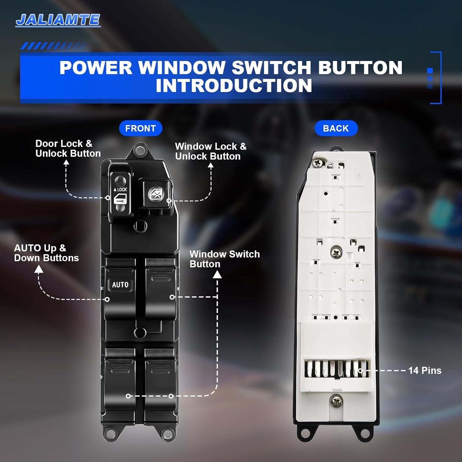 Interruptor Maestro Ventana Eléctrica JALIAMTE Toyota Camry/Corolla