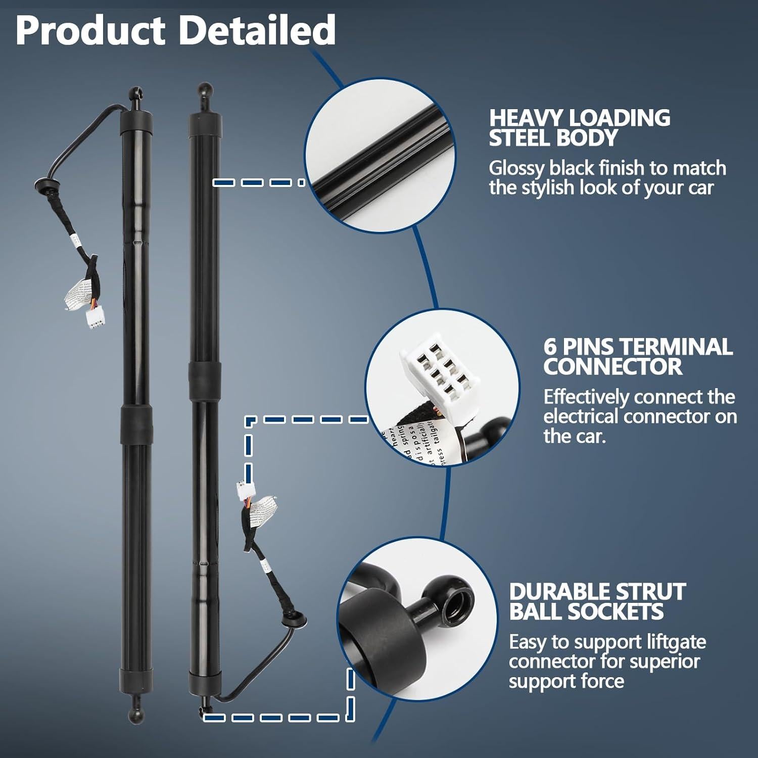 Amortiguadores eléctricos traseros B.ZSSY para Toyota Highlander 2014-2019