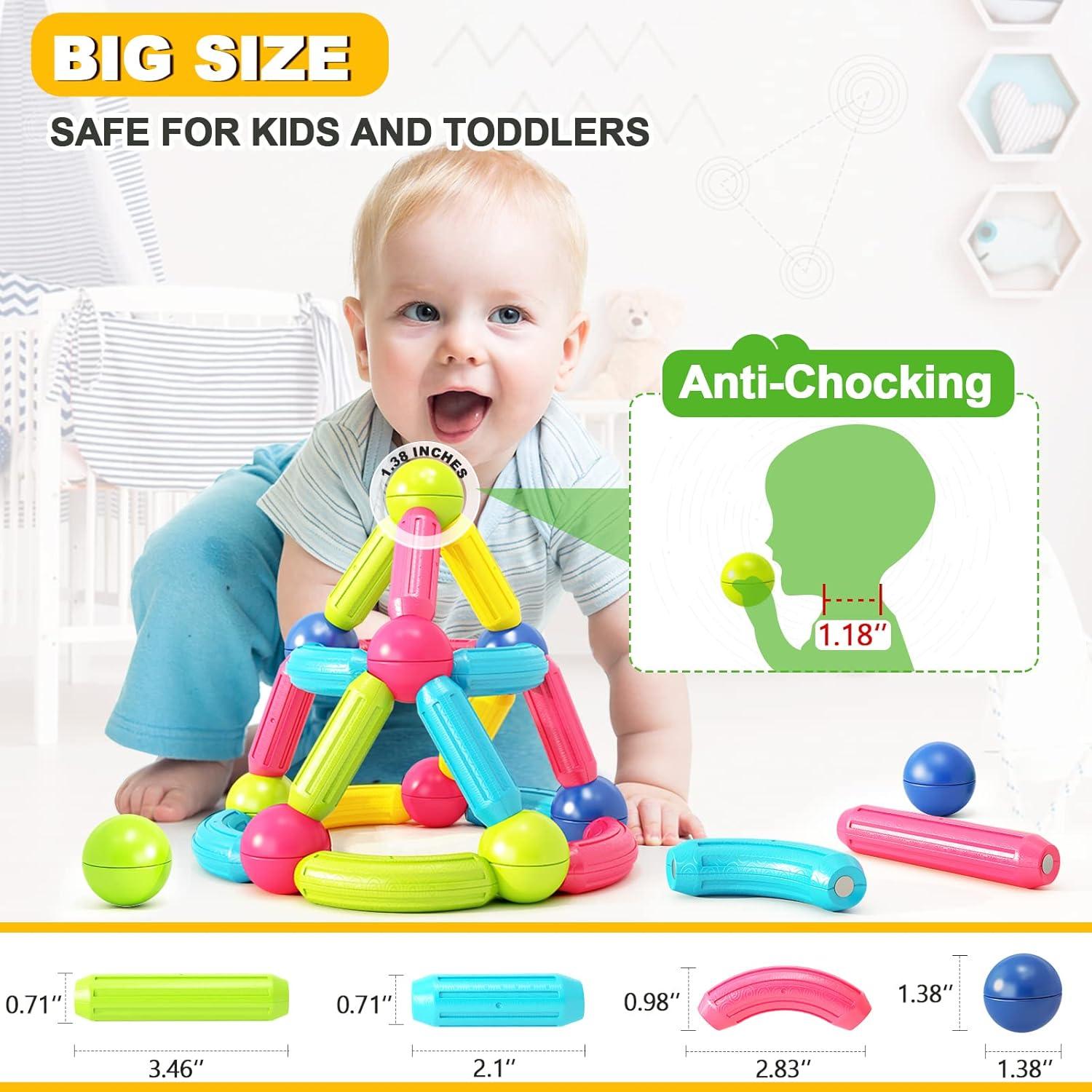 Bloques Magnéticos Loovio 46 Piezas Juguete Educativo