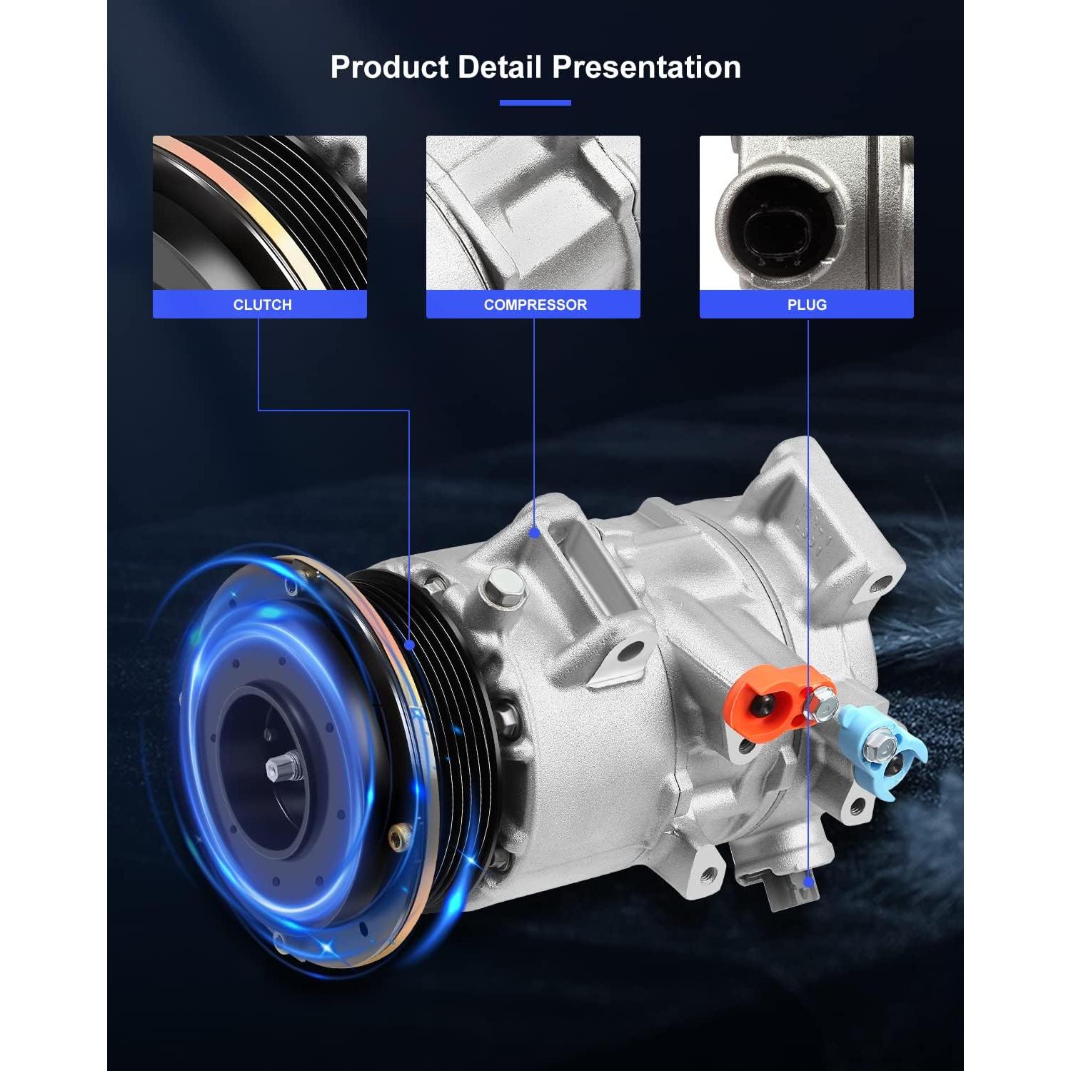 Compresor de A/C ECCPP 2.4L 2006-2009 Toyota Camry RAV4