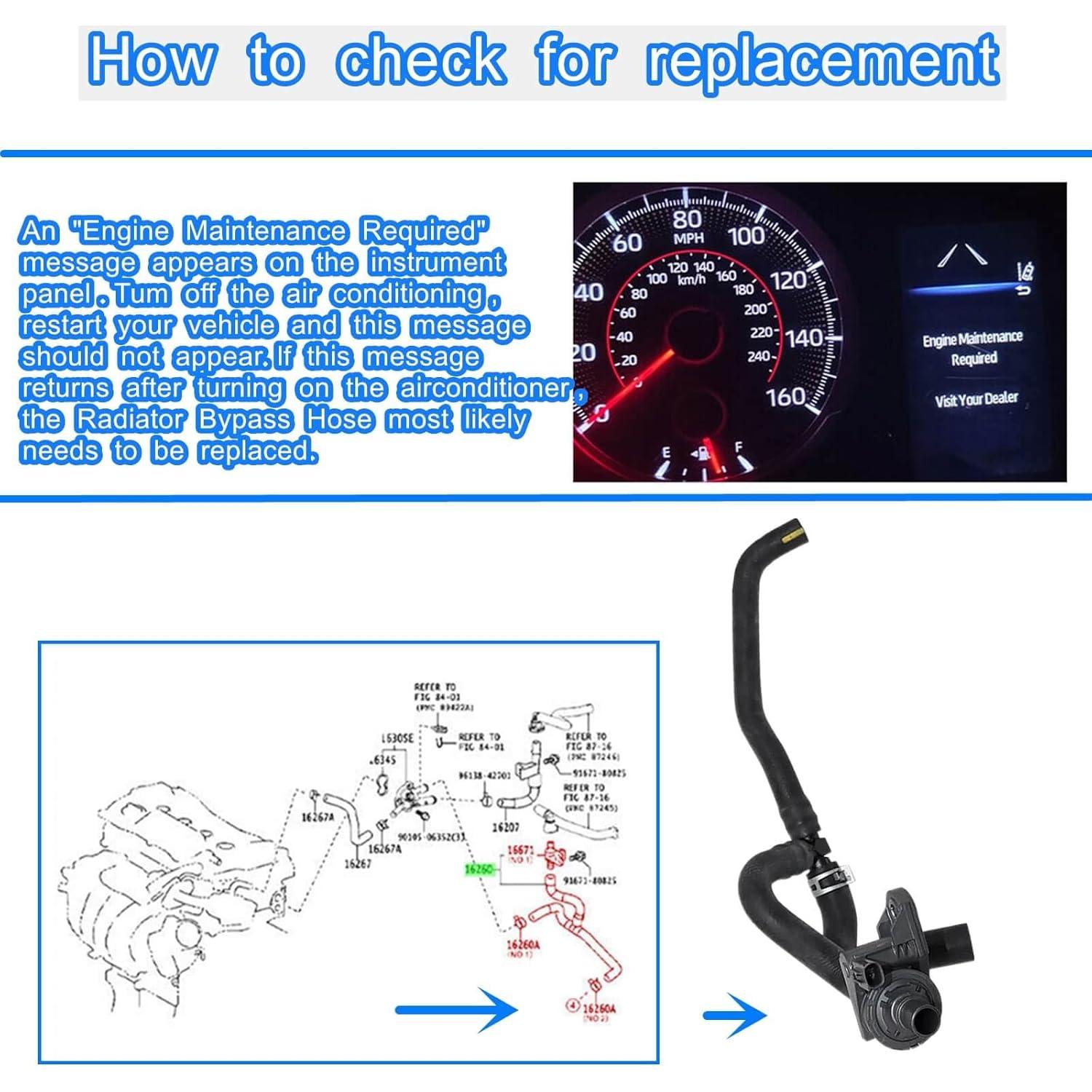 Manguera de Desvío del Radiador LDCRE 16260-F0010 para Toyota
