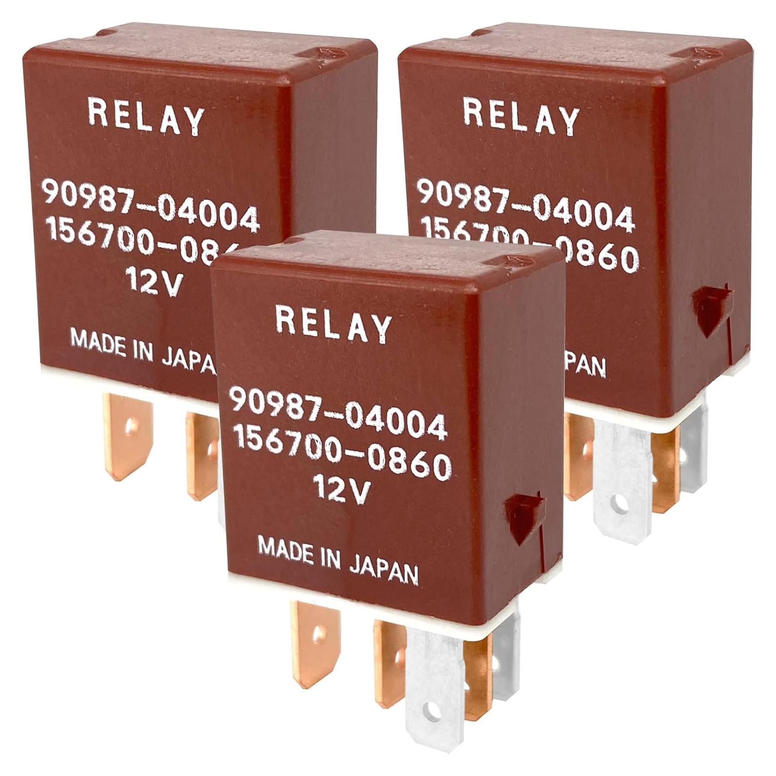 Paquete de 3 Relés Automotrices Sonzrod 40A 12VDC 5 Pines